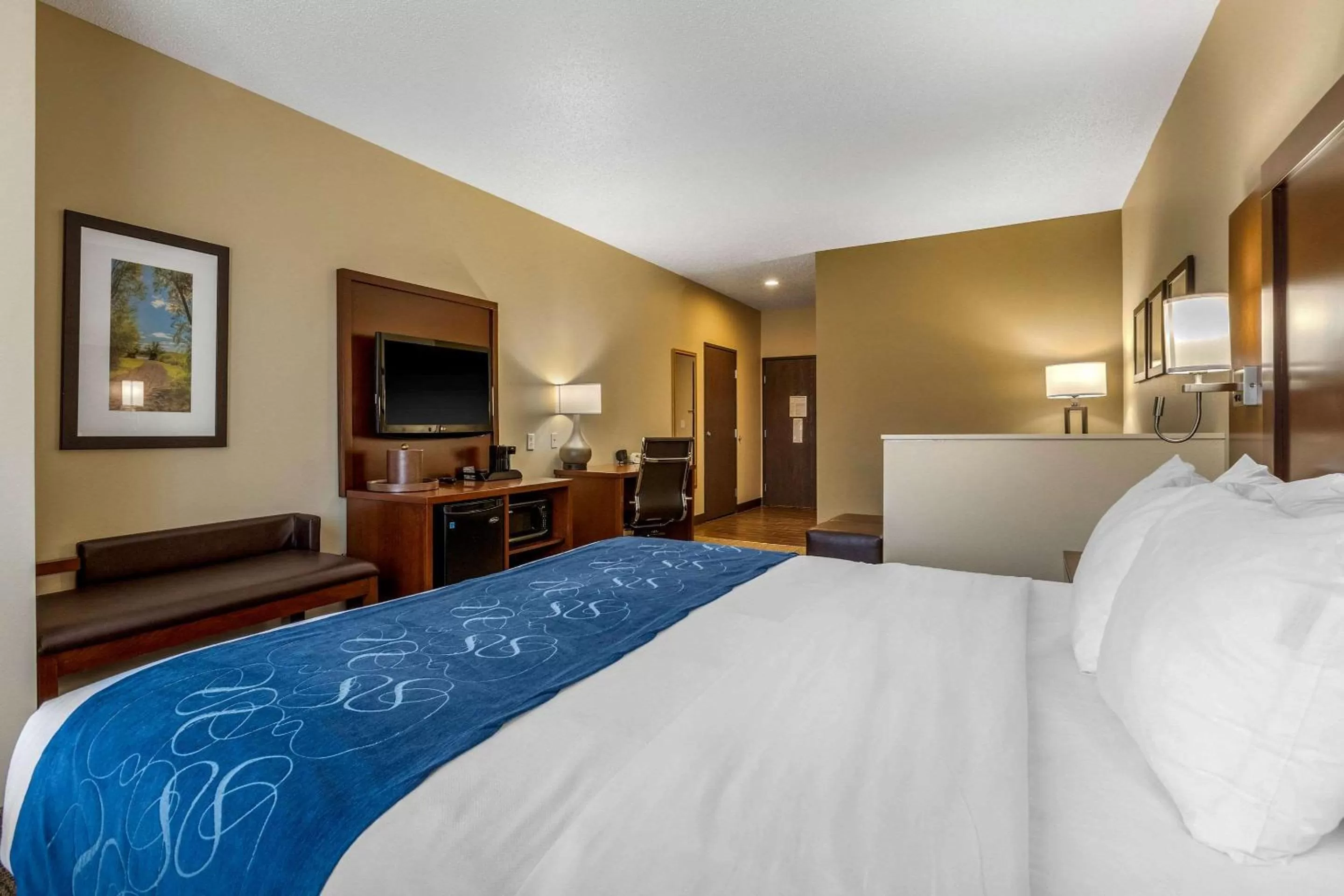 Photo of the whole room, Bed in Comfort Suites