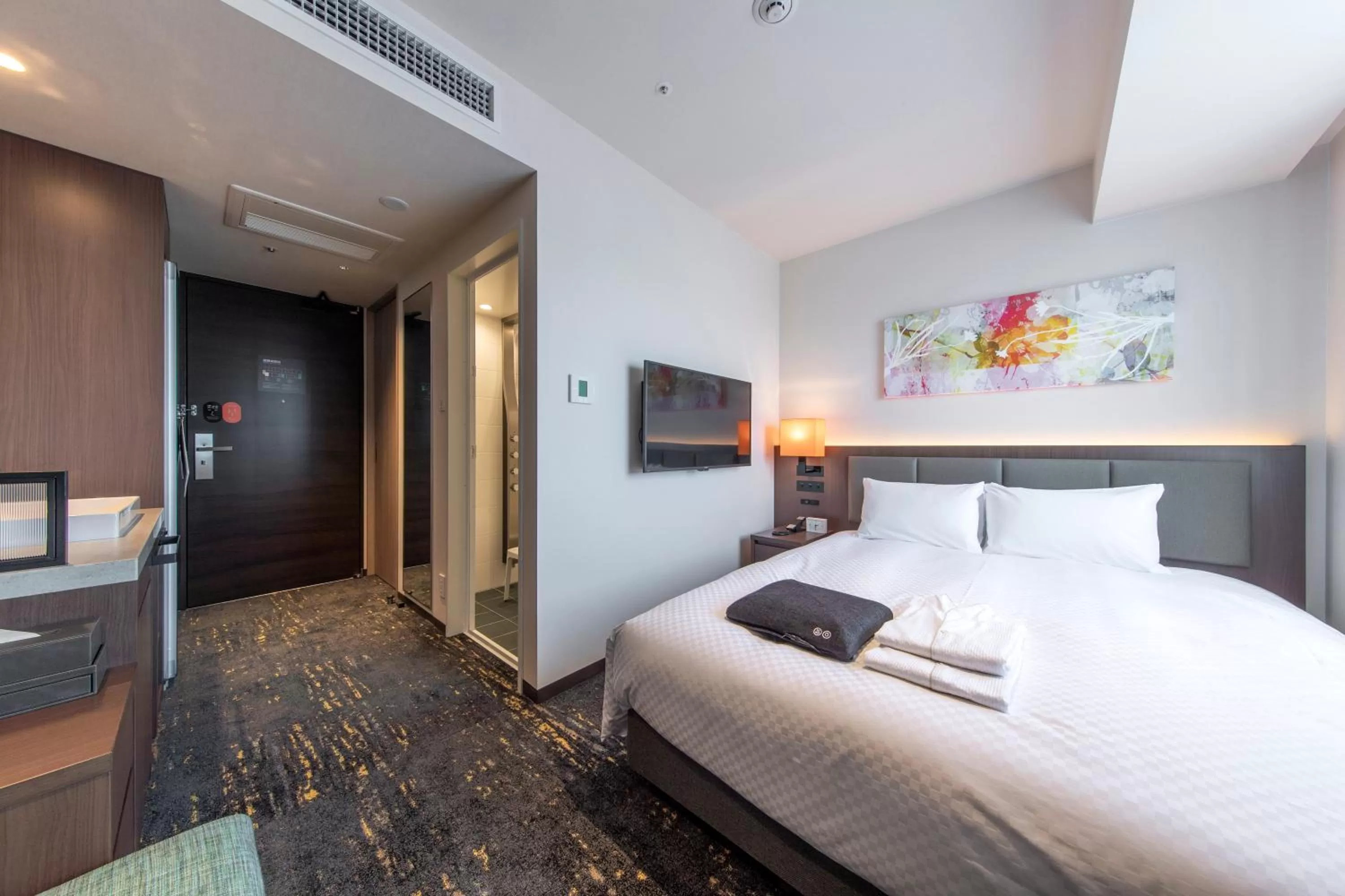 Bed in Hotel Forza Nagoya Sakae