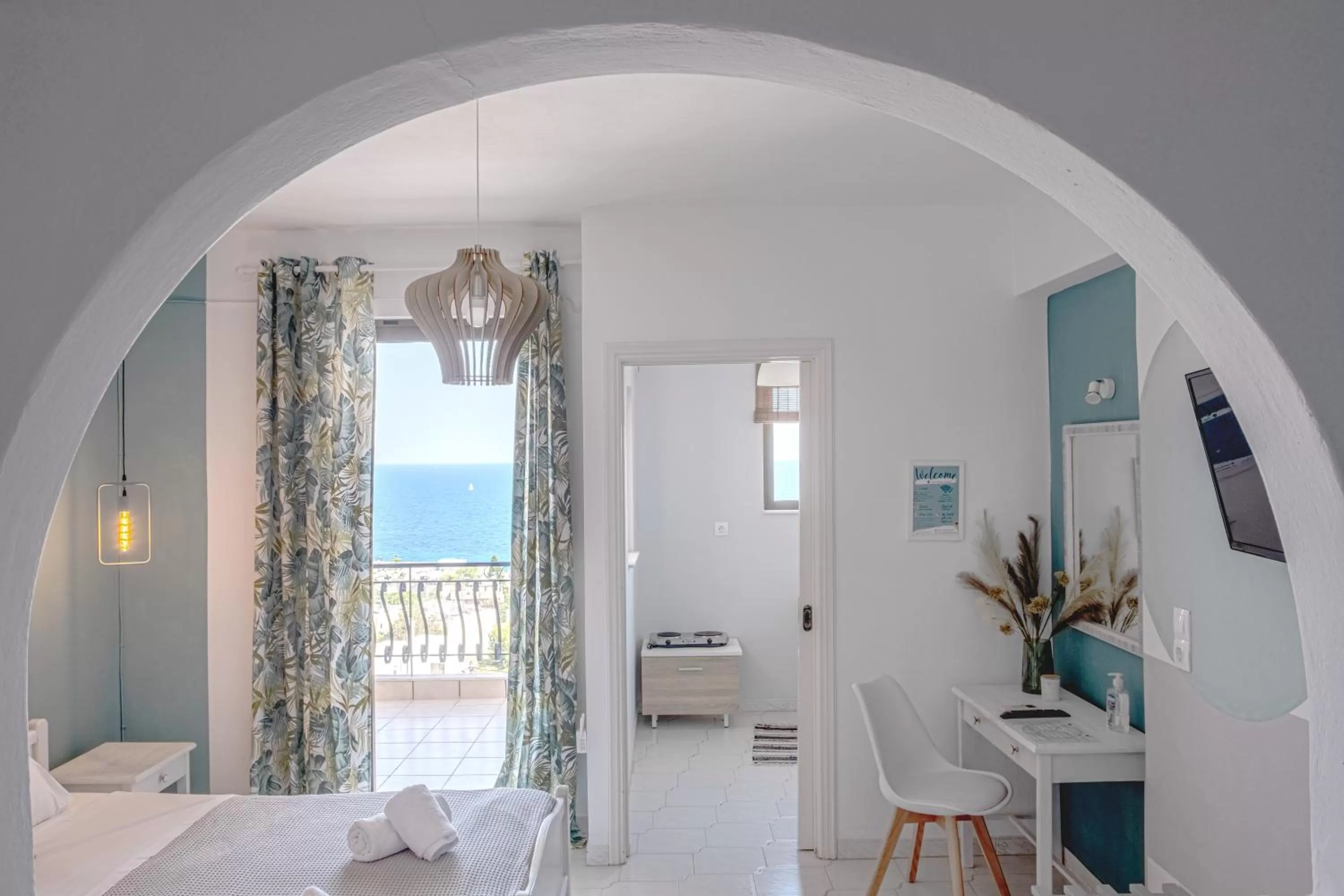 Sea view in Pefkides Aegina Boutique Apartments
