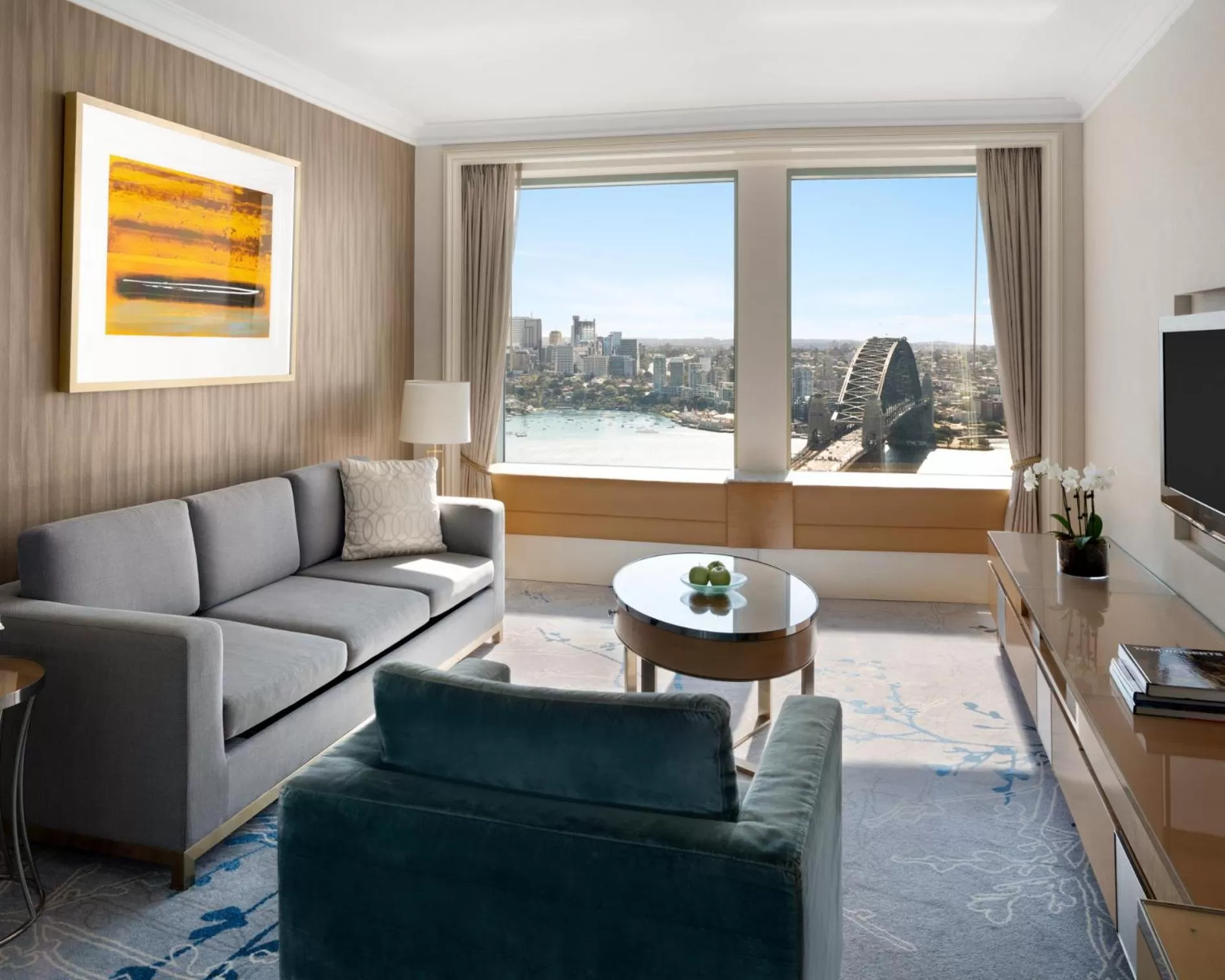 Living room in Shangri-La Sydney