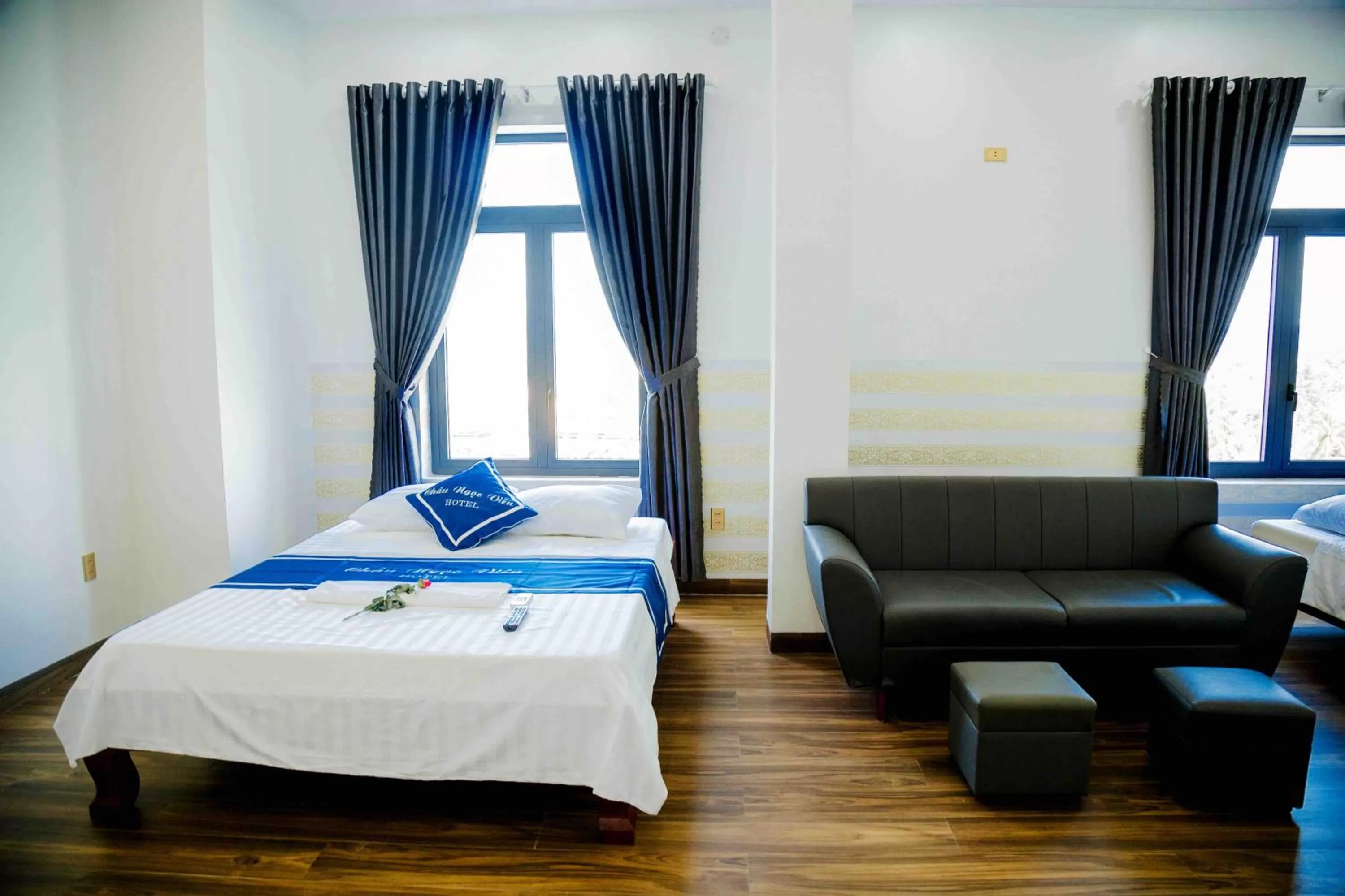 Bed in Châu Ngọc Viên Hotel - Biển Mỹ Khê - Quảng Ngãi