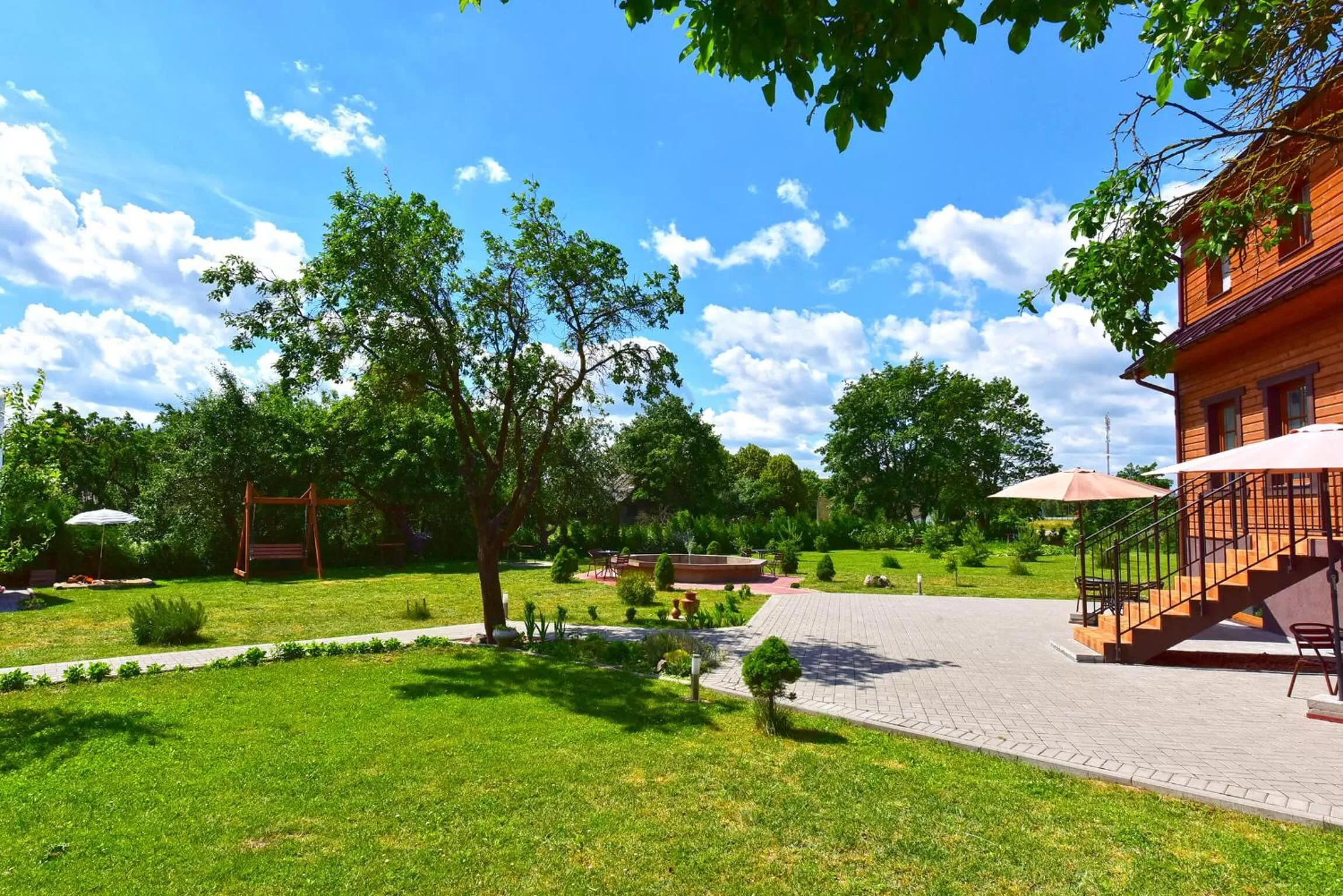 Patio, Garden in "Trakaitis" apartments in Villa
