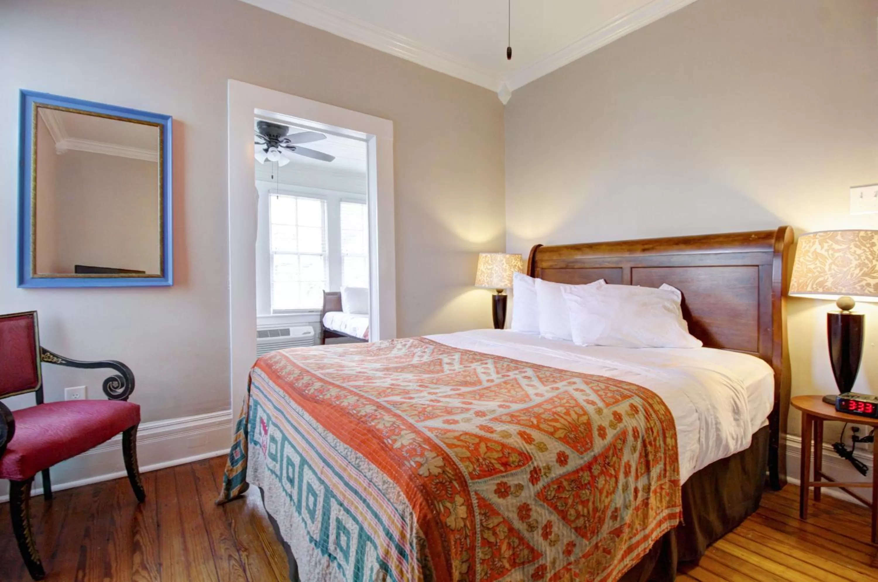 Bed in Inn on the Riverwalk