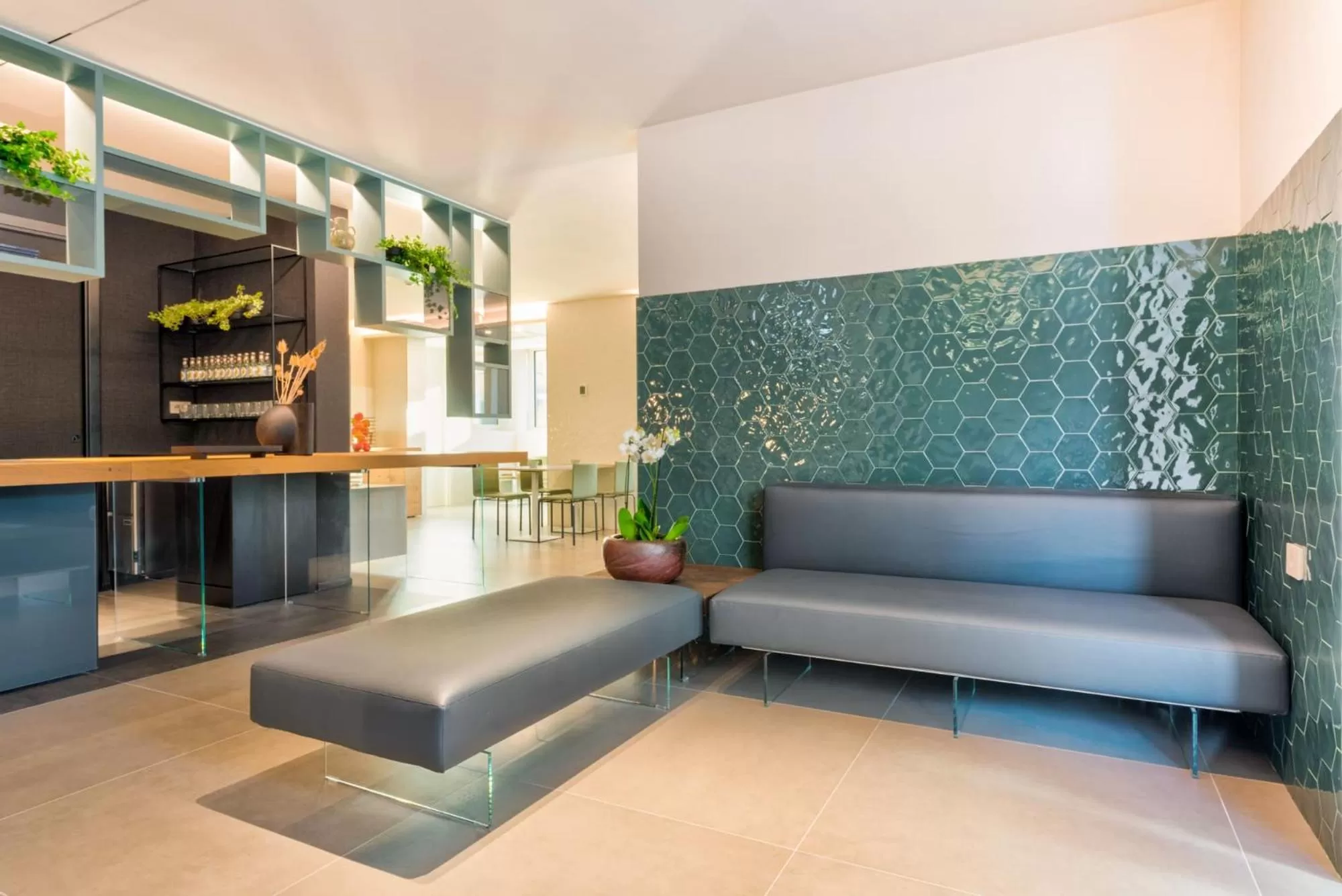 Seating area in Open Hotel