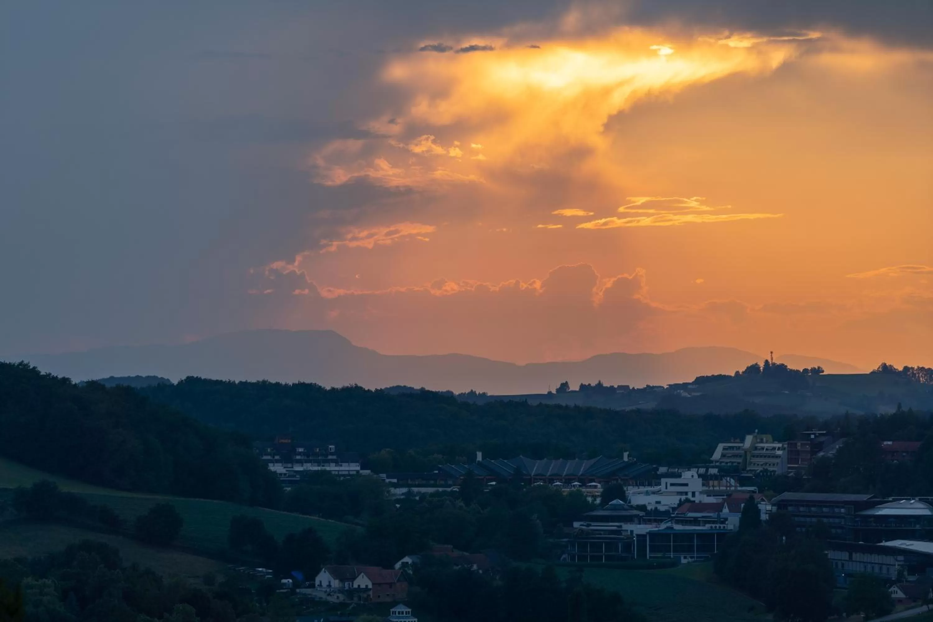 Sunset in Hotel Garni Oasis Loipersdorf