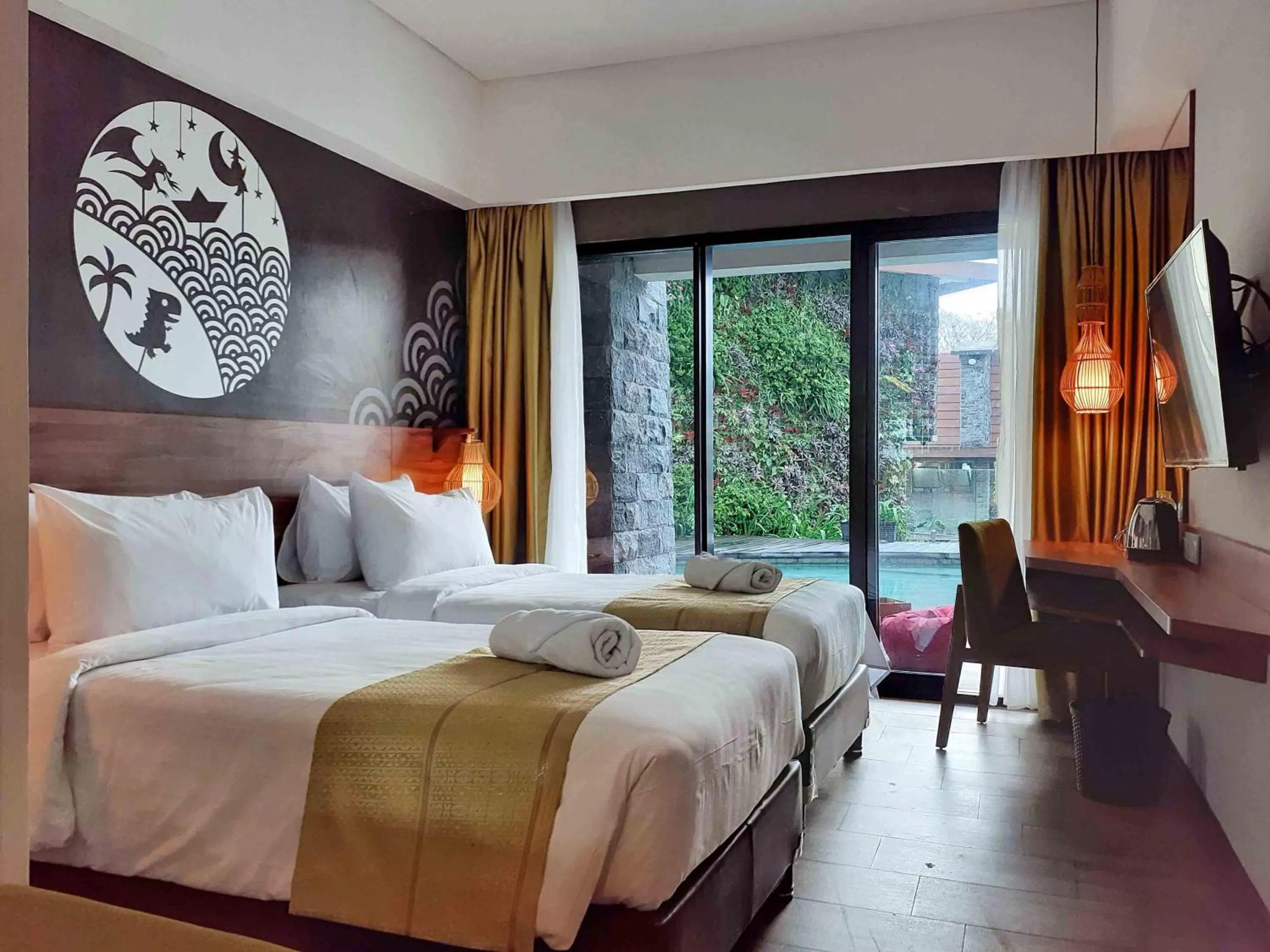 Bed in The Batu Hotel & Villas