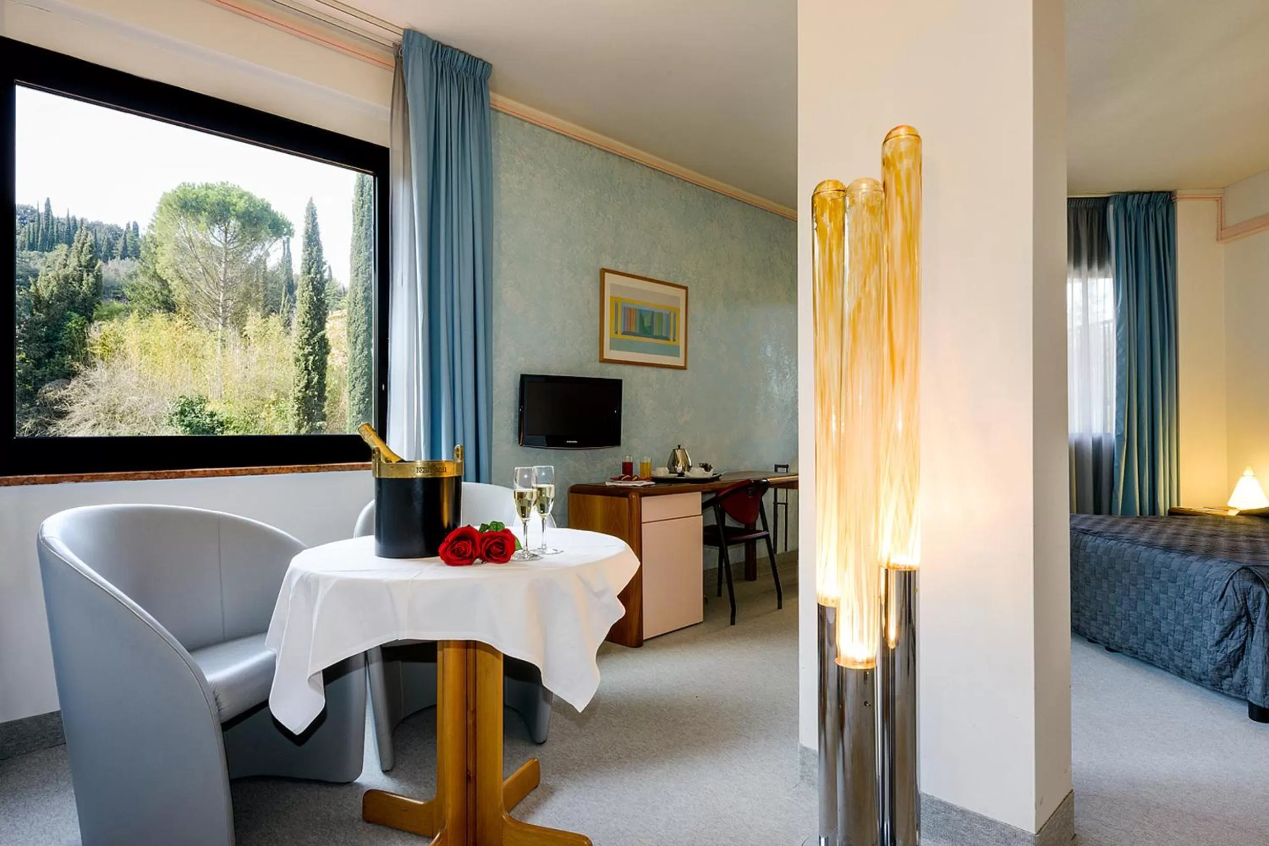 Decorative detail, Bed in Albornoz Palace Hotel