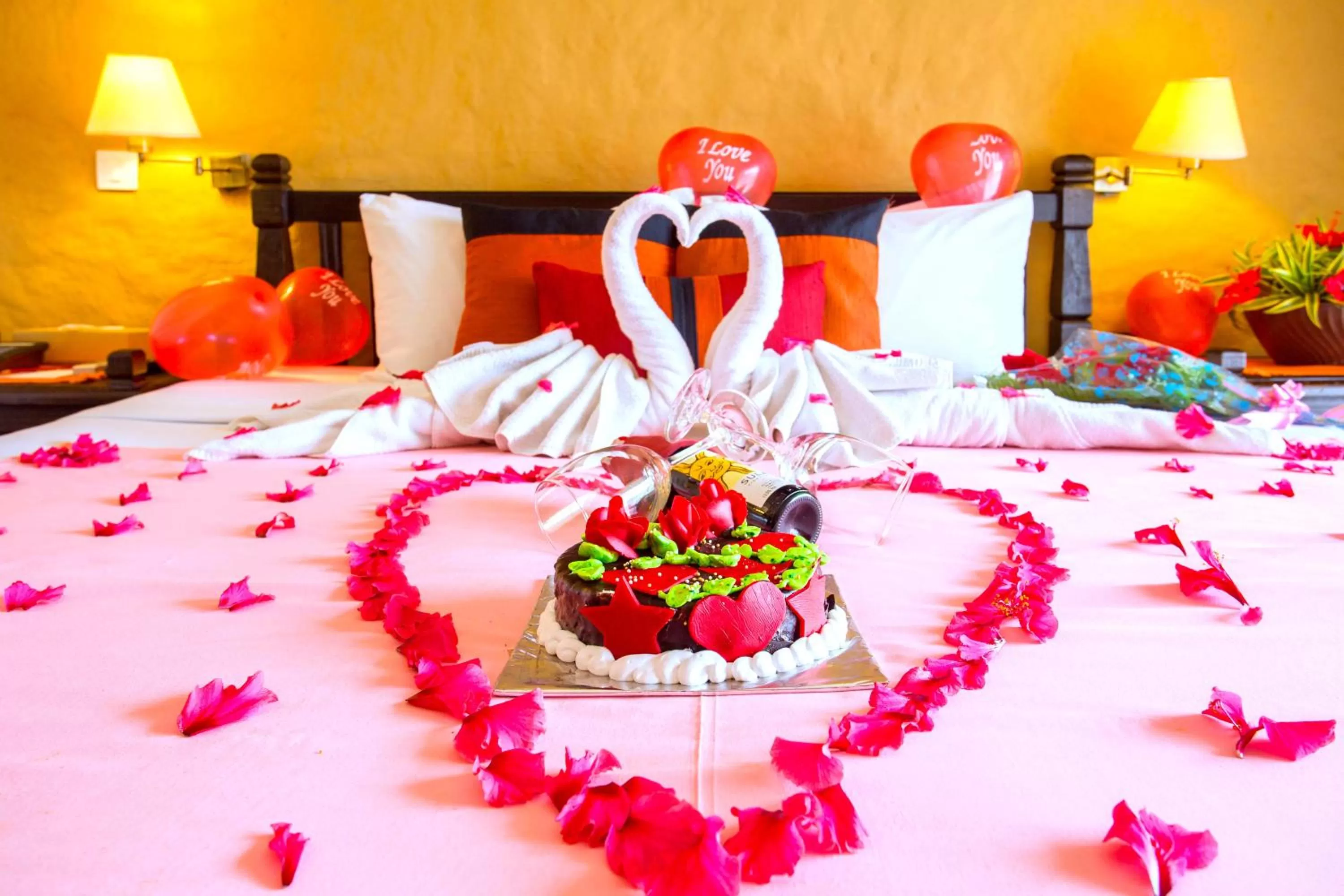 Bed in Temple Tree Resort & Spa, Pokhara