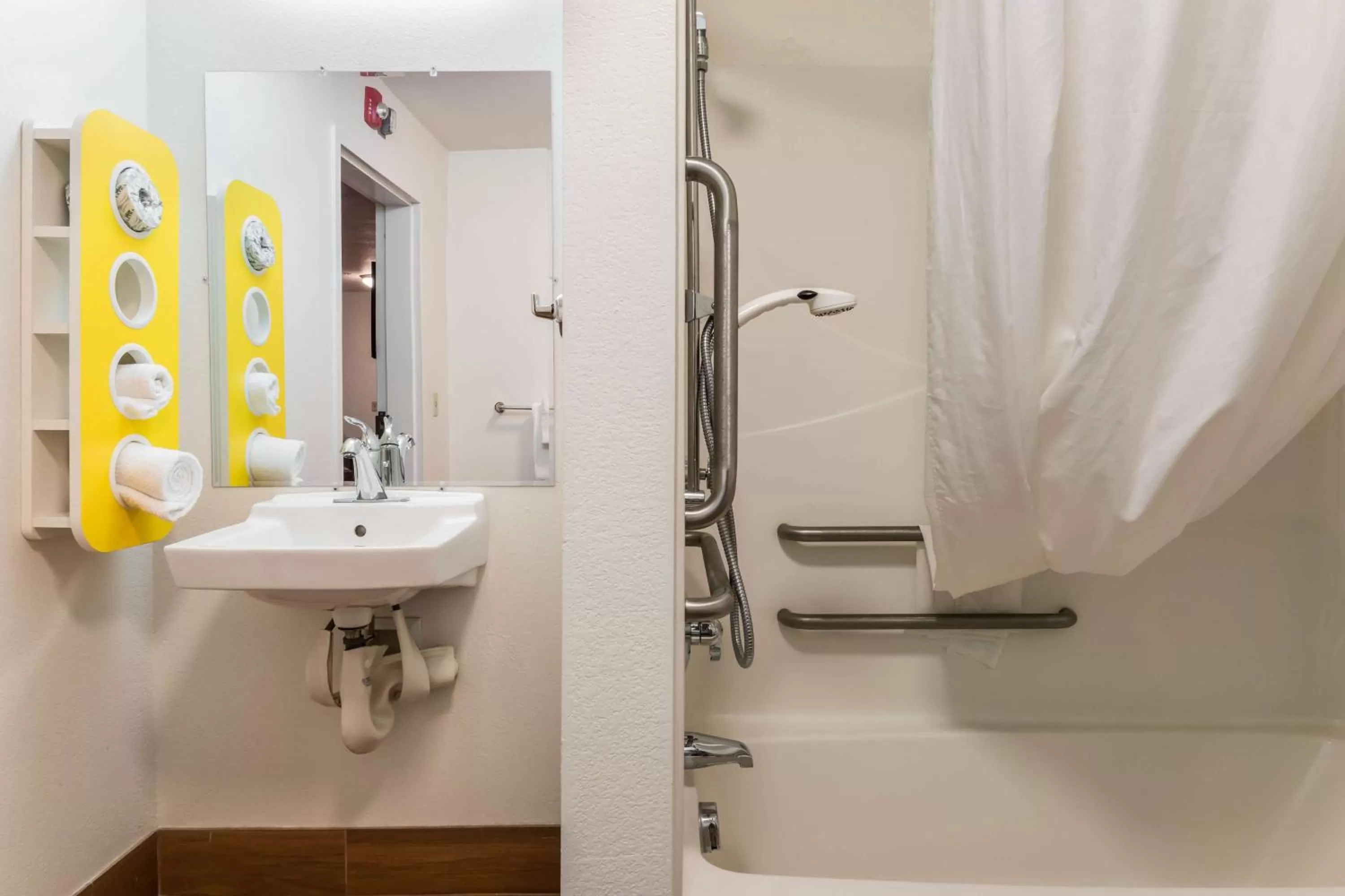 Bathroom in Motel 6 Wilkes Barre Arena