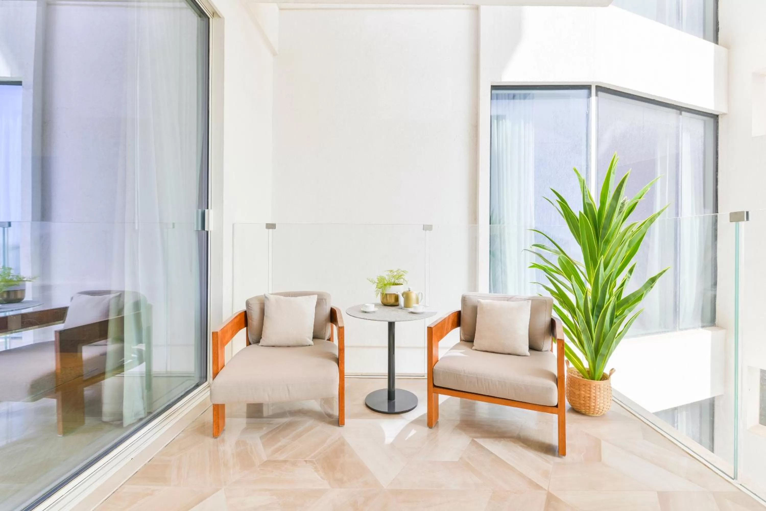 Balcony/Terrace, Seating Area in Five Palm Residences