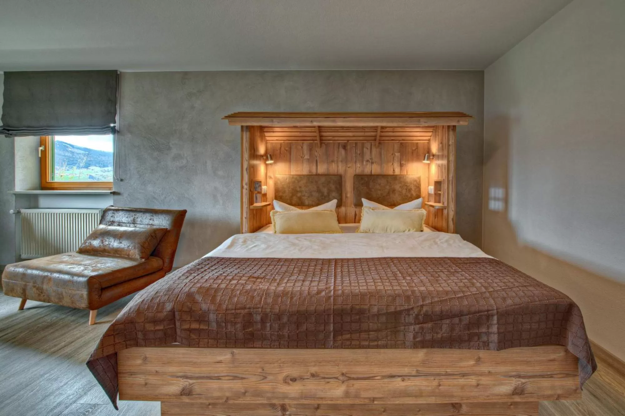 Bedroom, Bed in Allgäuer Panoramahotel