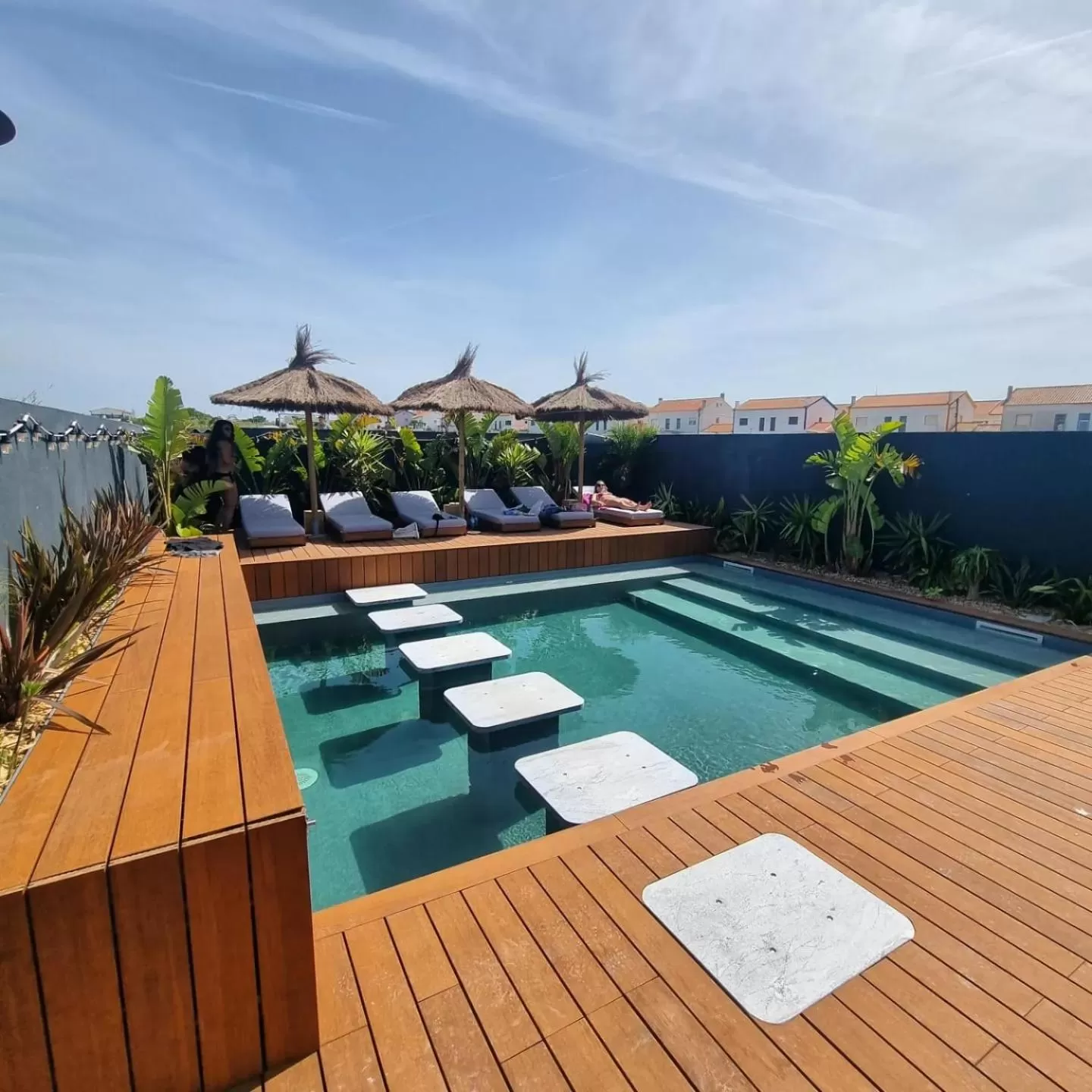 Pool view in The Salty Surf & Yoga