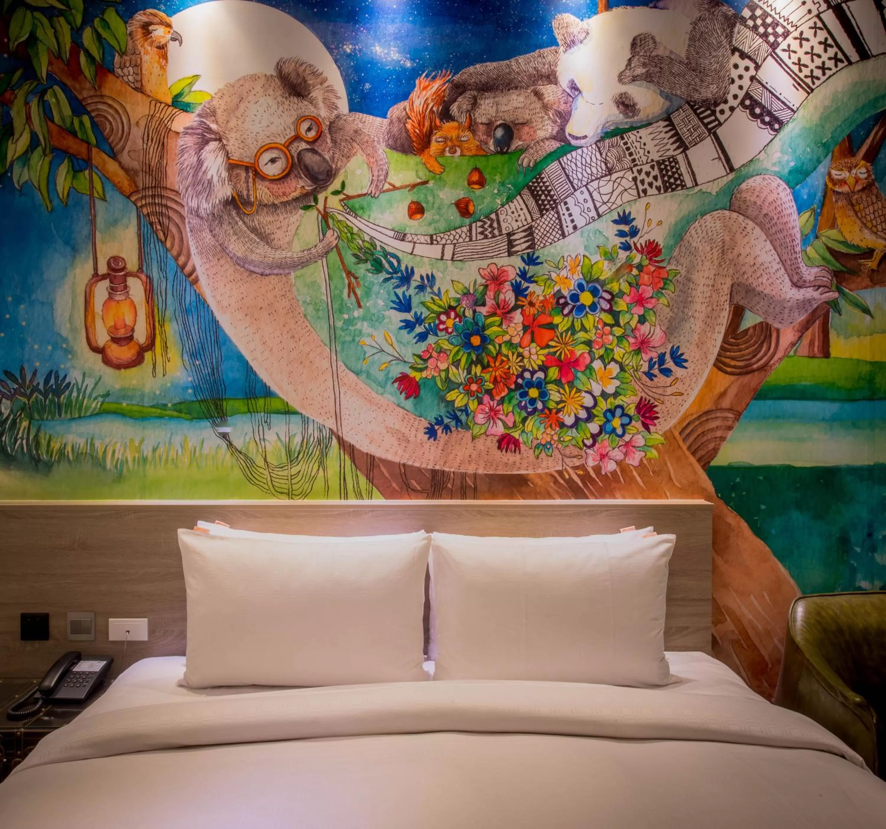 Decorative detail, Bed in Legend Hotel Kaohsiung Pier2