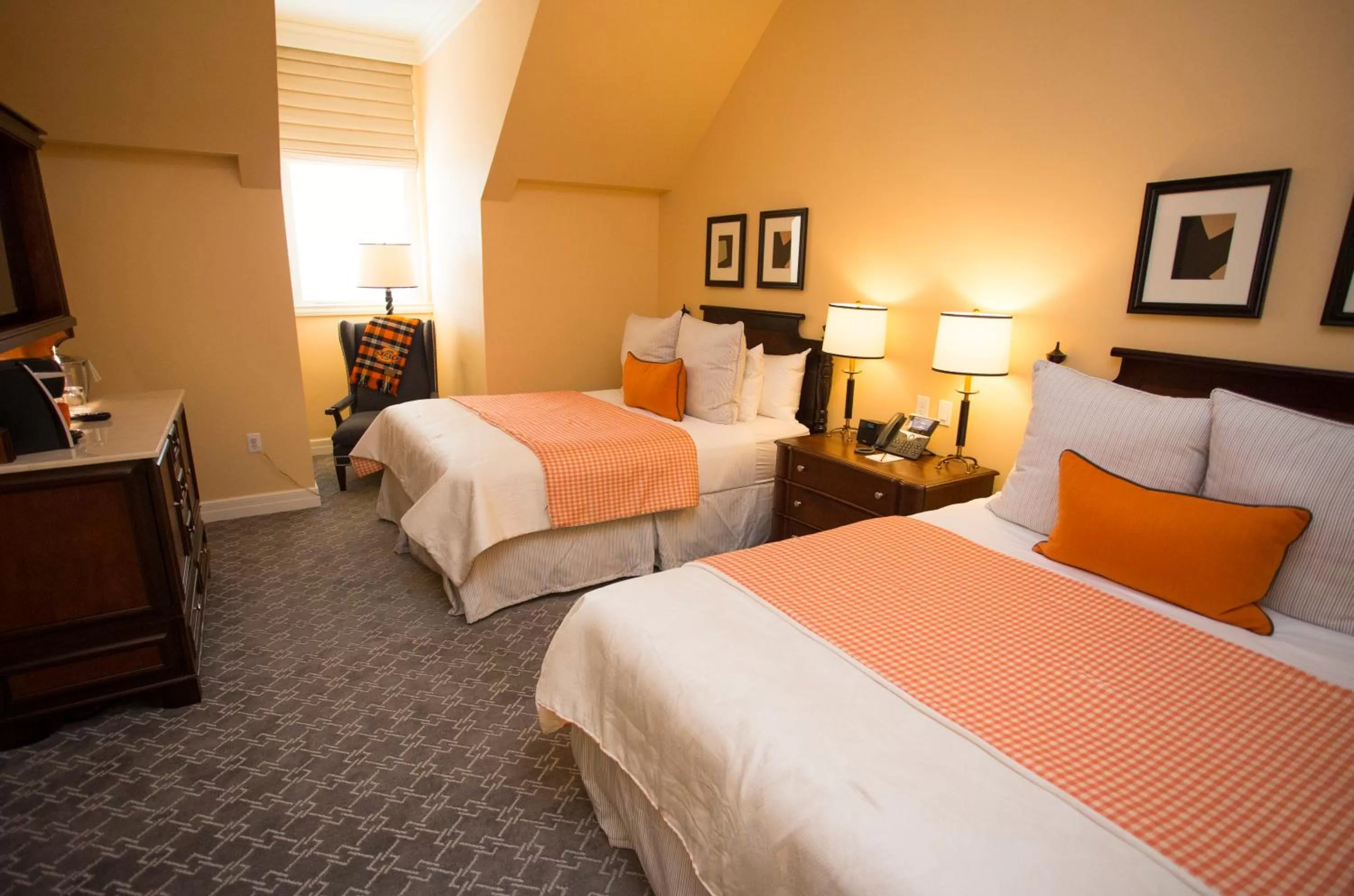 Bed in The Atherton Hotel at OSU