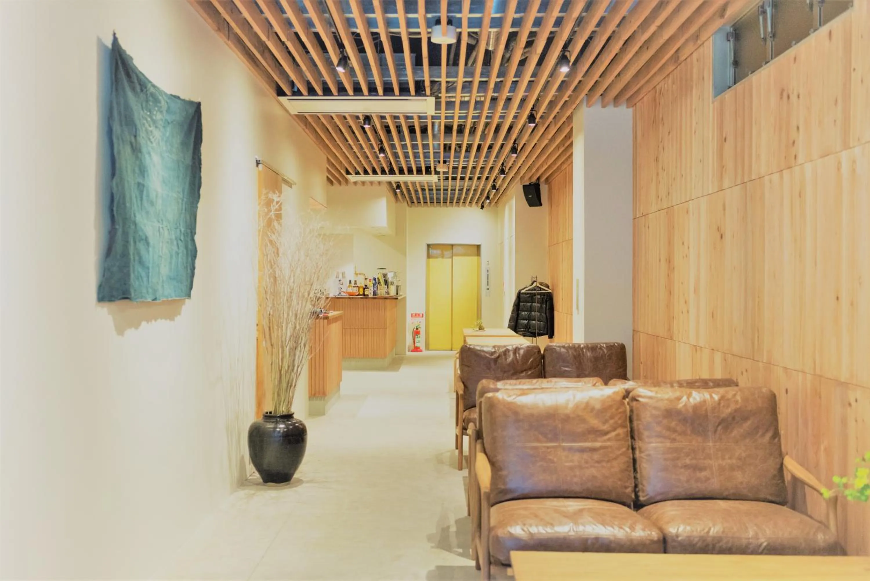 Lobby or reception in obi Hostel