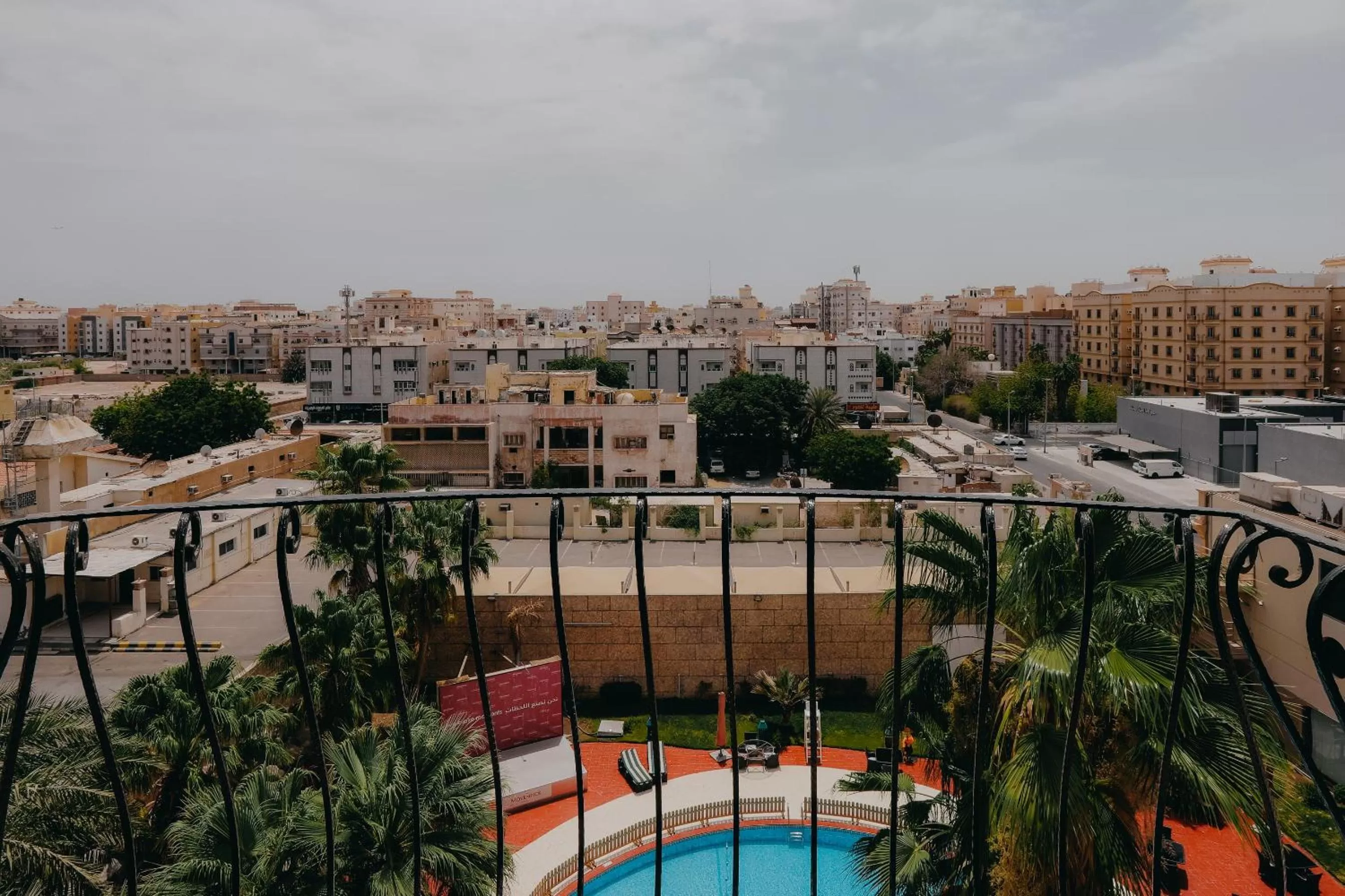 Pool view in Mövenpick Hotel Jeddah