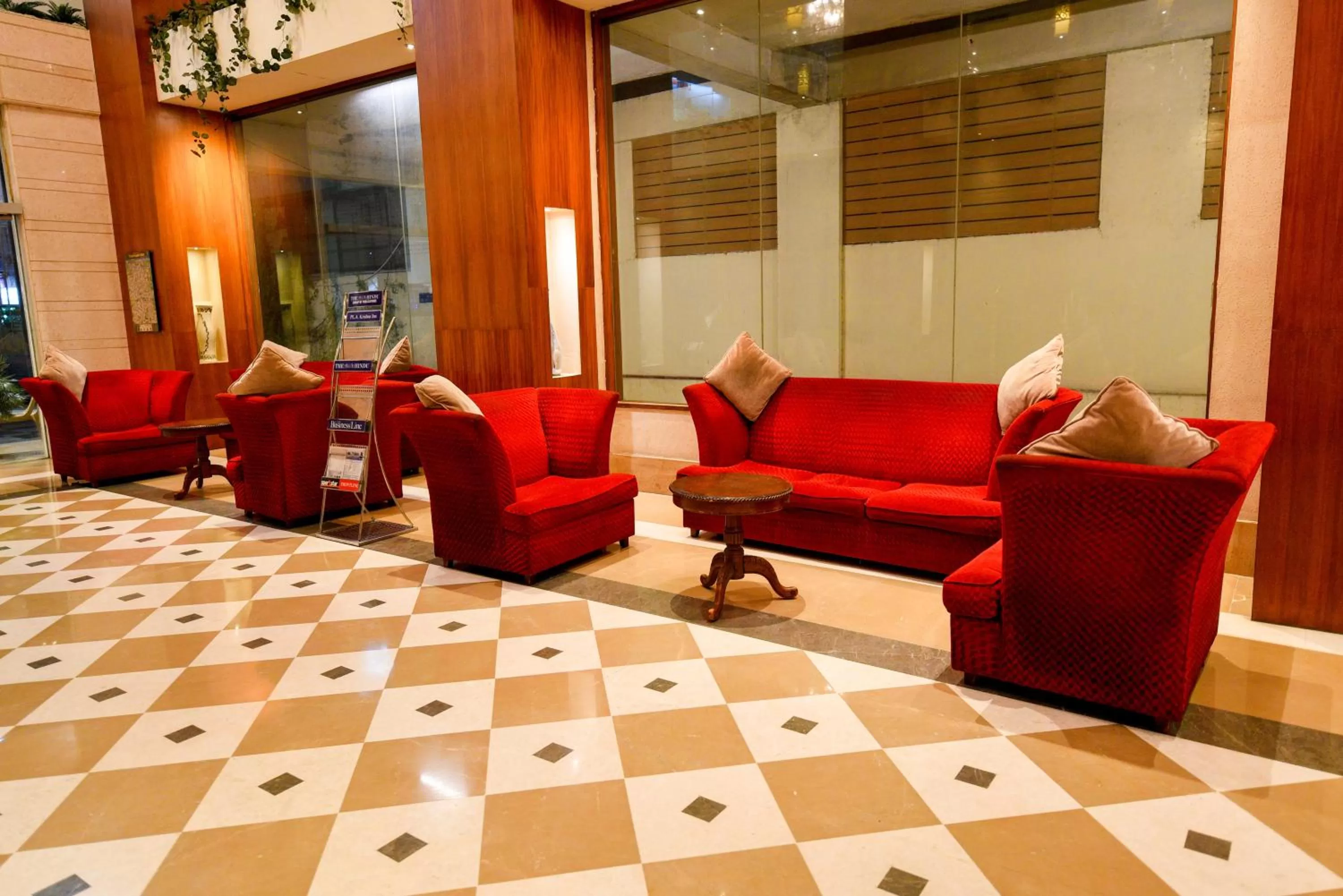 Lobby or reception in PLA Krishna Inn