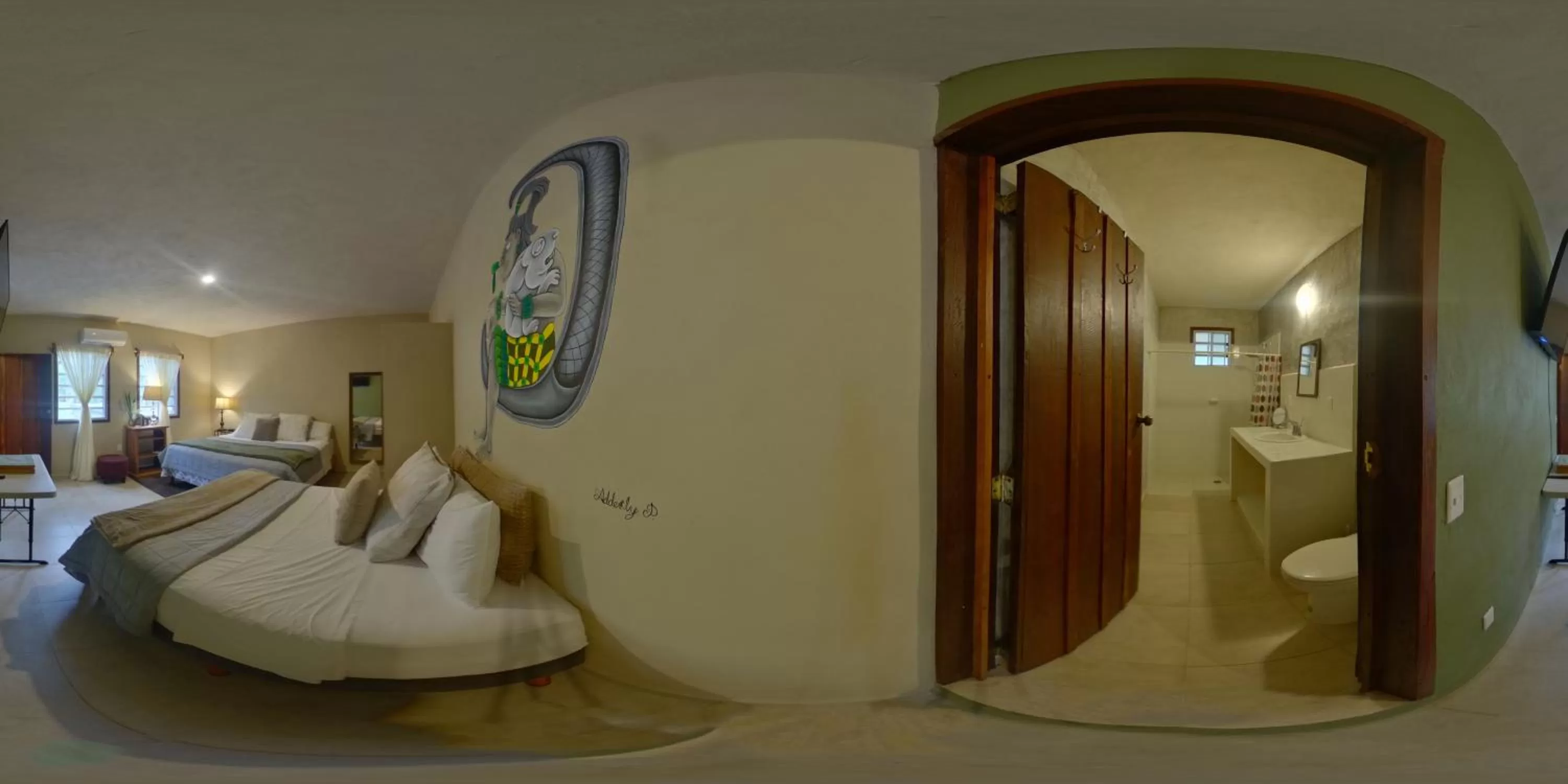 Bathroom, Bed in Hokhmah Heart Hotel