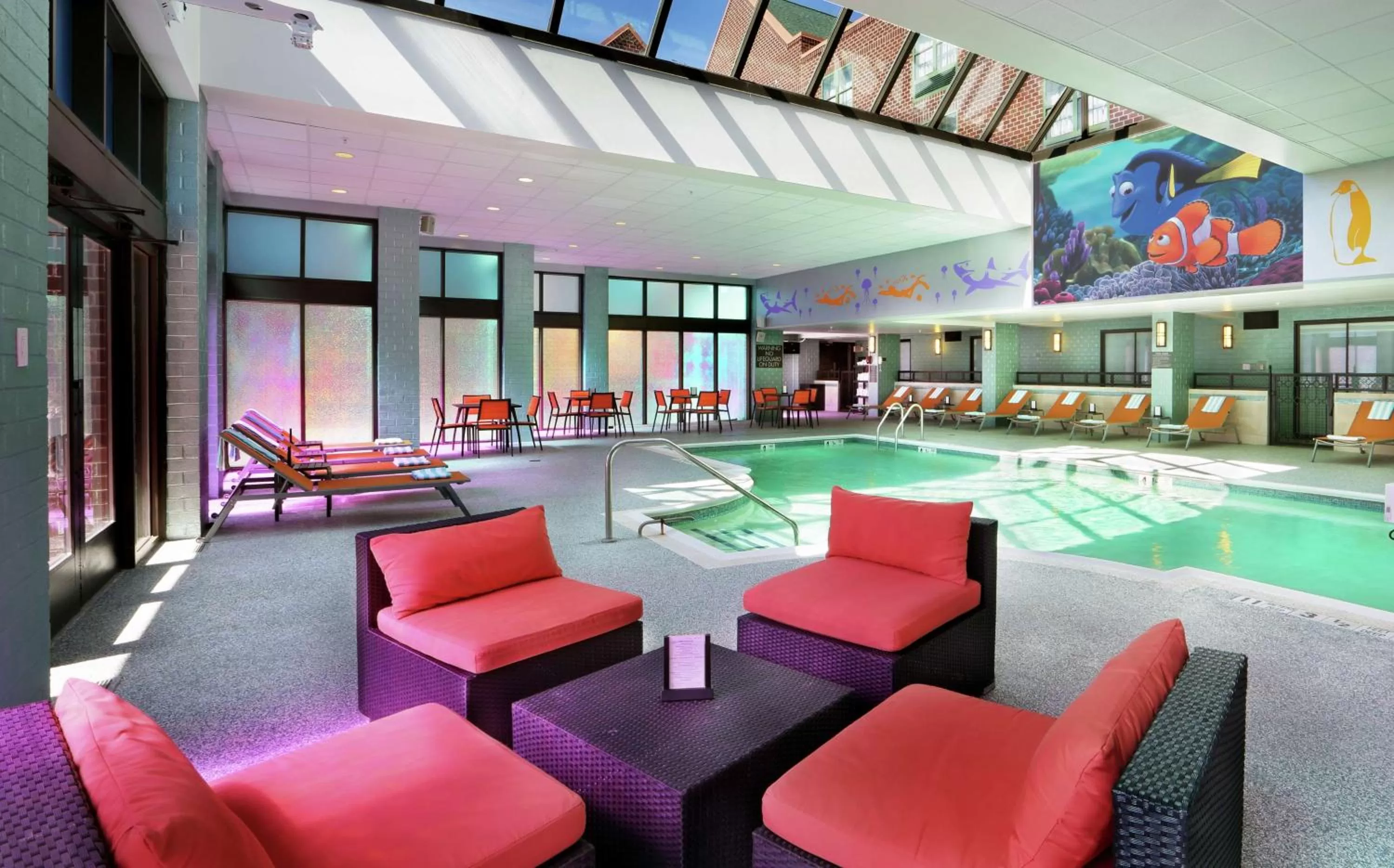 Pool view in Hilton Mystic