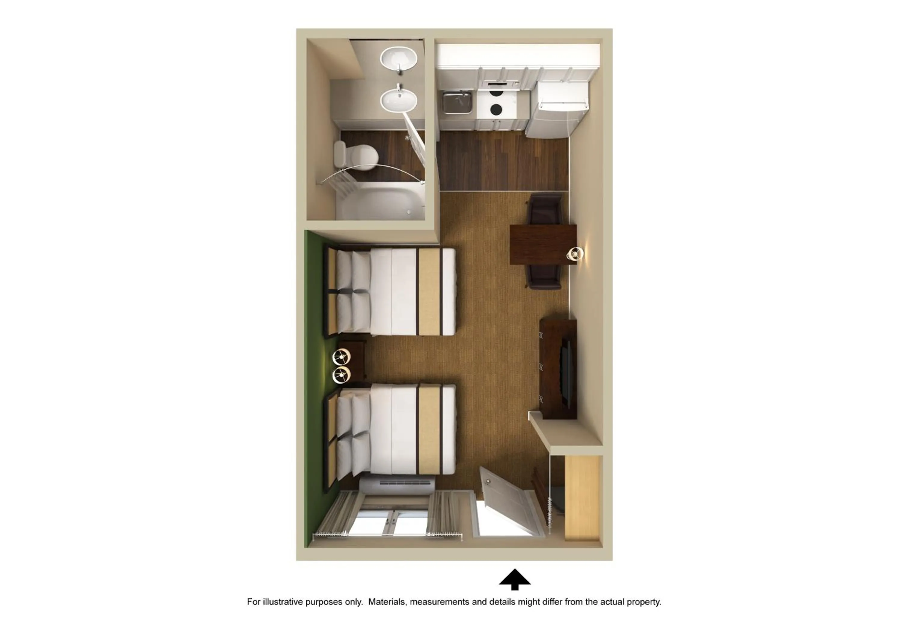 Floor plan in Extended Stay America Select Suites - Chattanooga - Airport