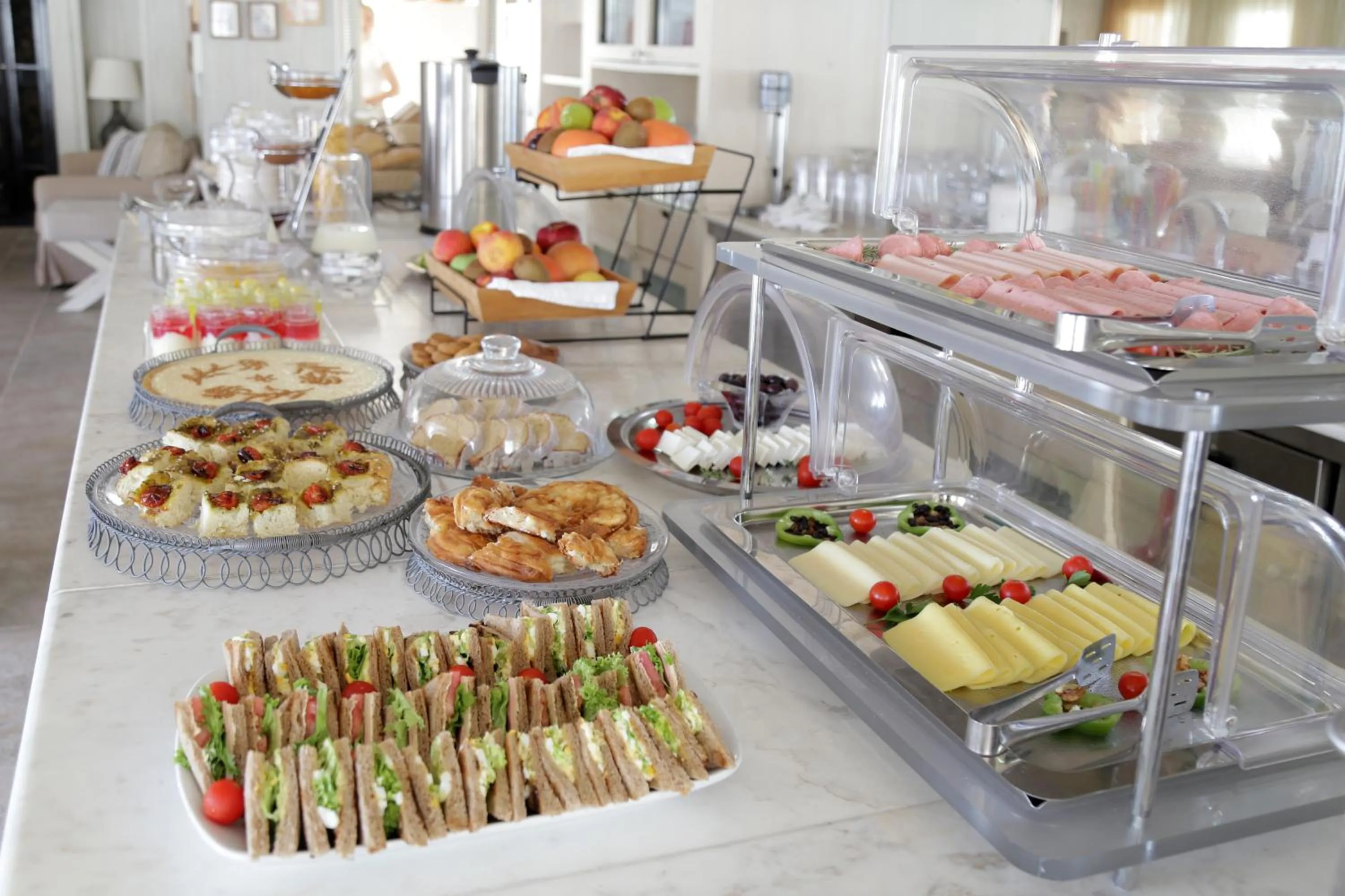 Buffet breakfast in Skopelos Village Hotel