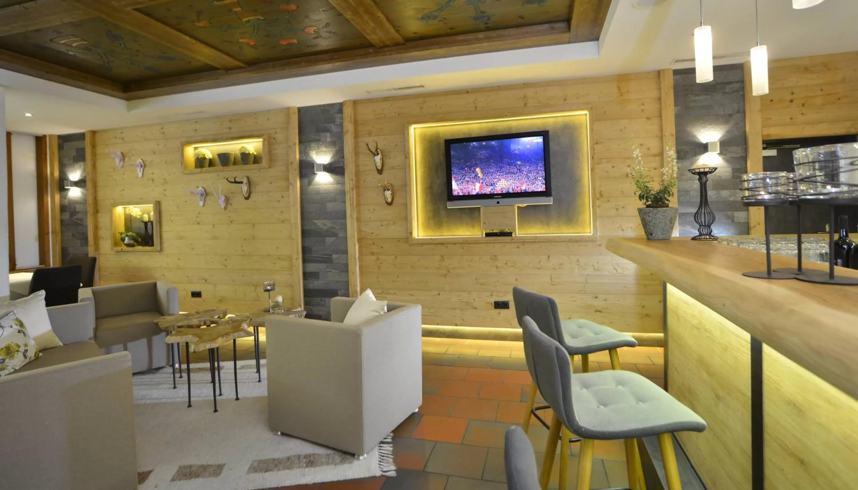 Communal lounge/ TV room in Hotel Diana