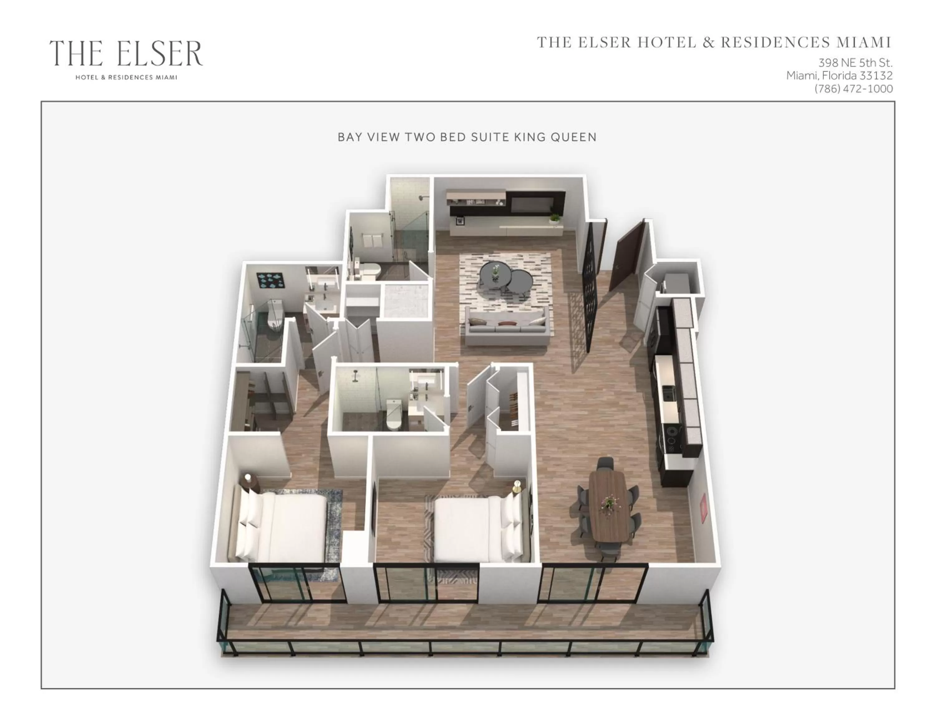 Floor plan in The Elser Hotel Miami - An All-Suite Hotel