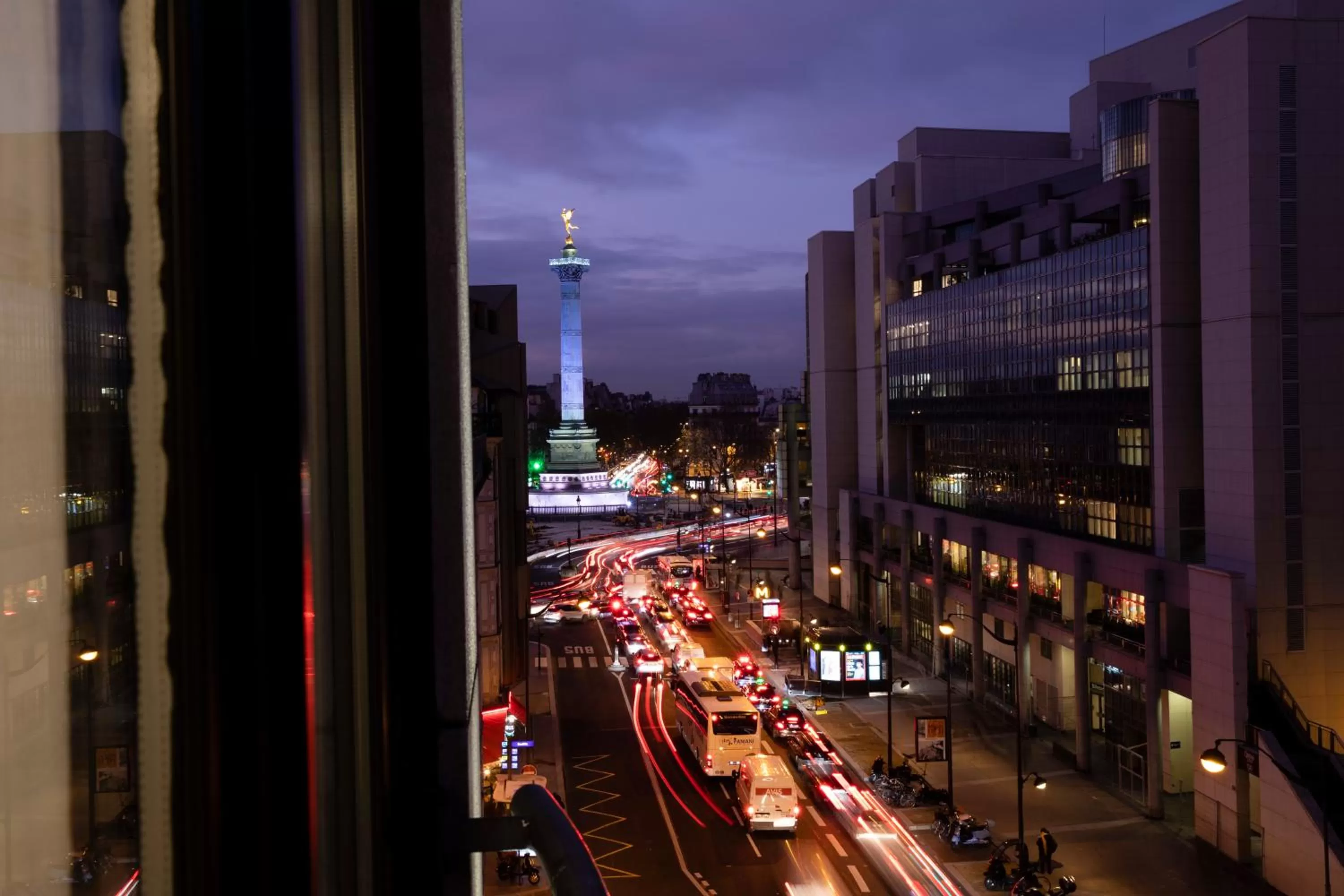 City view in Paris Bastille