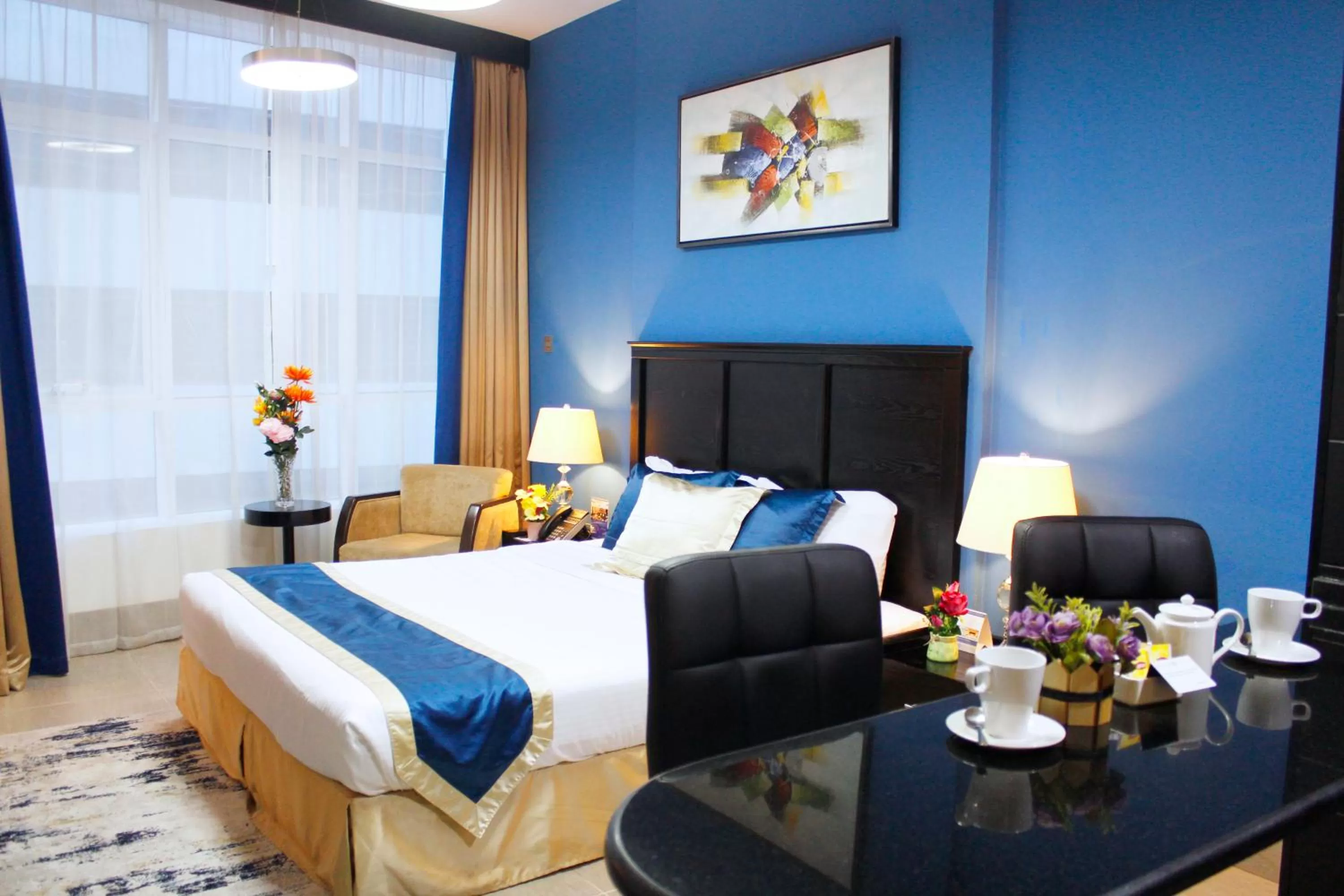Bed in Al Diar Sawa Hotel Apartments