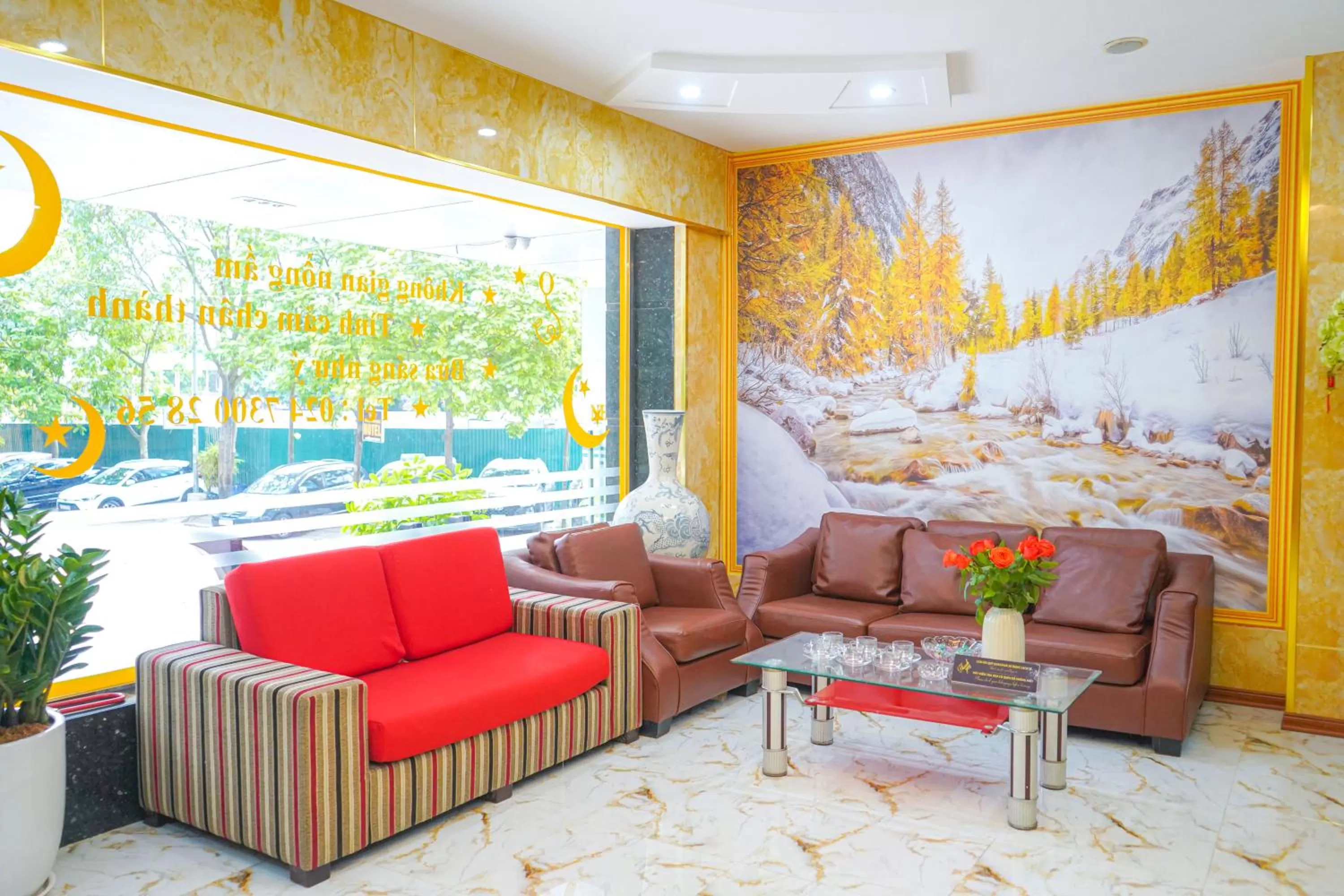 Seating area in Moon Hotel Cau Giay