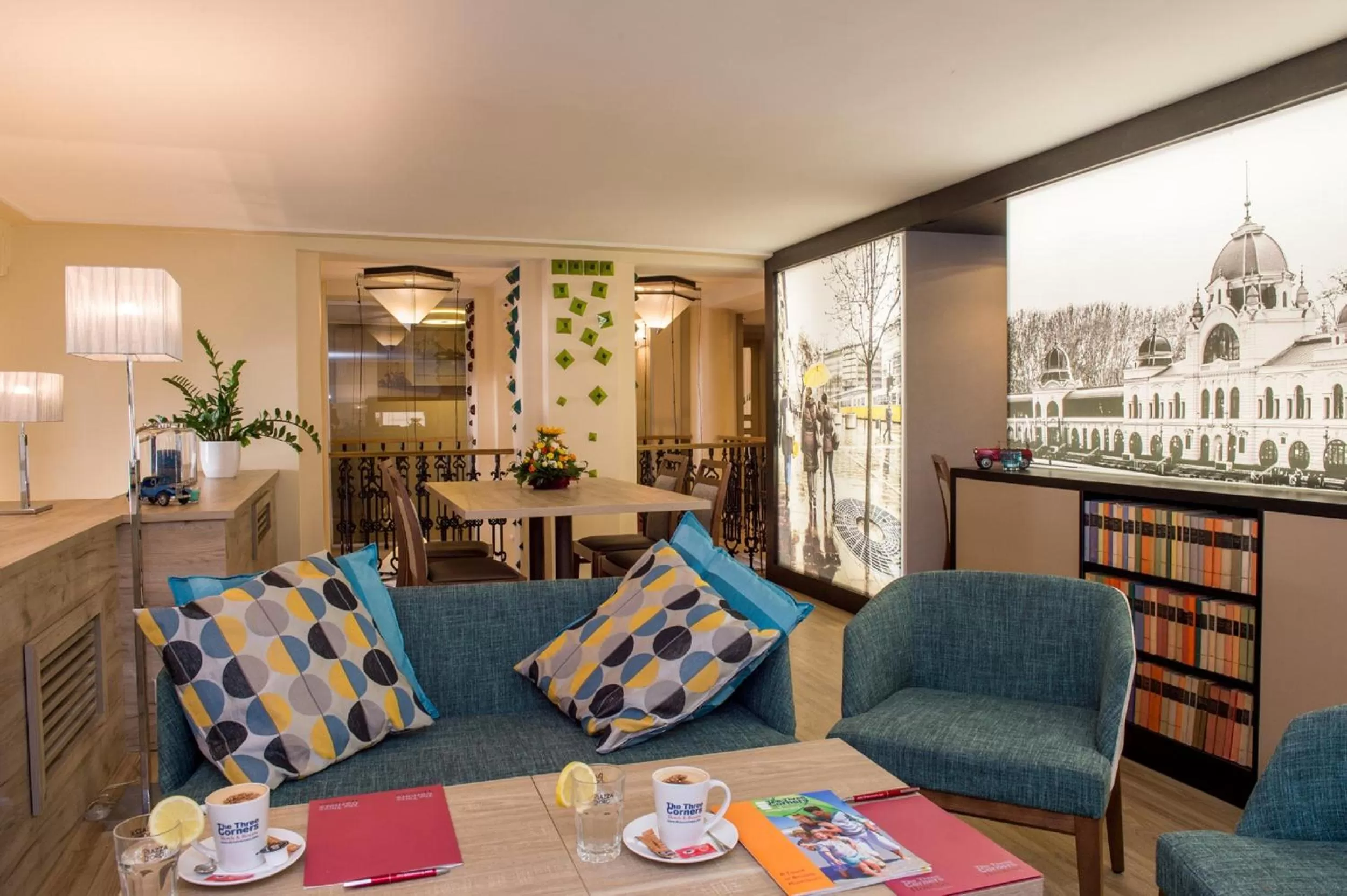 Library in Three Corners Hotel Art