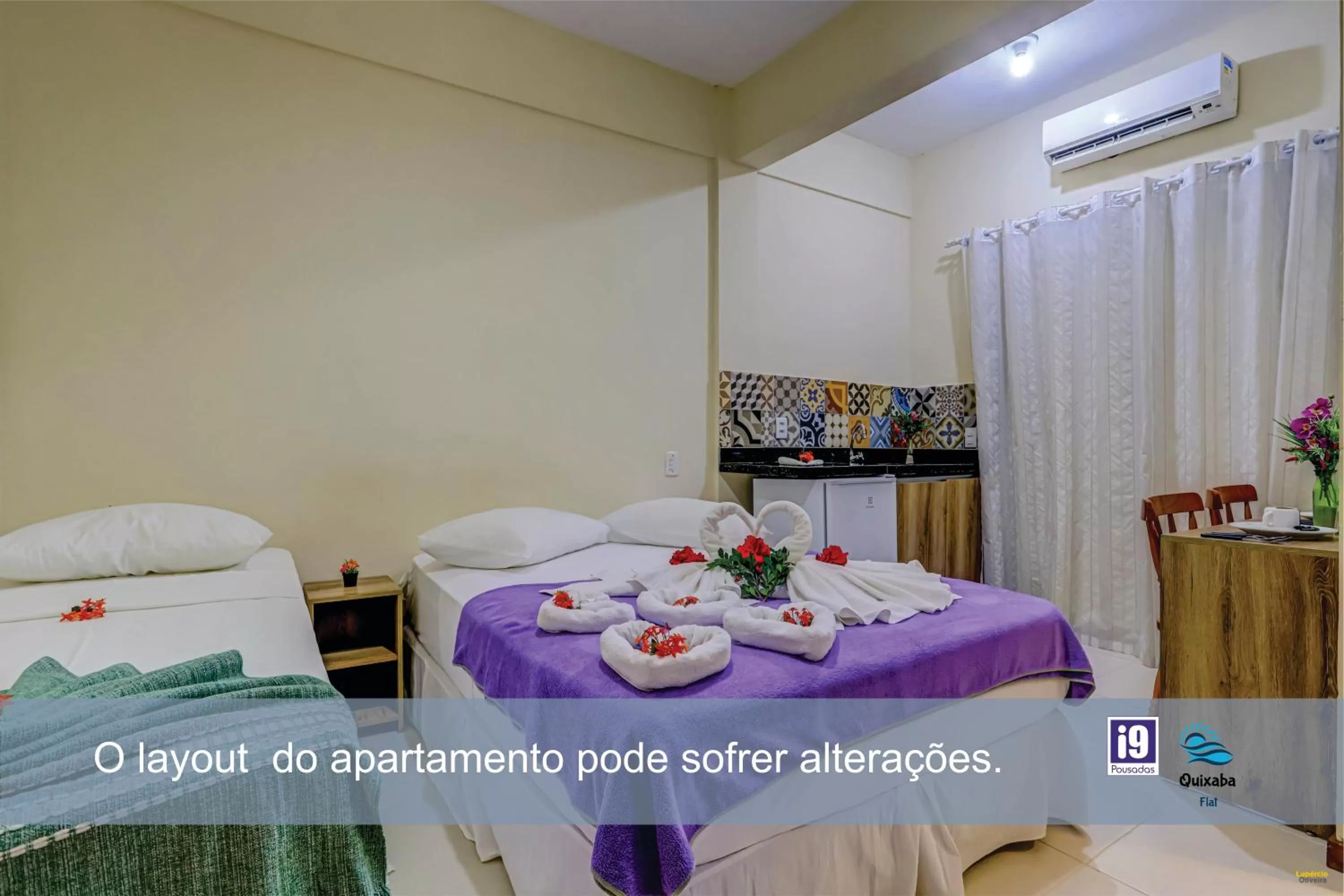 Photo of the whole room, Bed in i9 Quixaba Flat