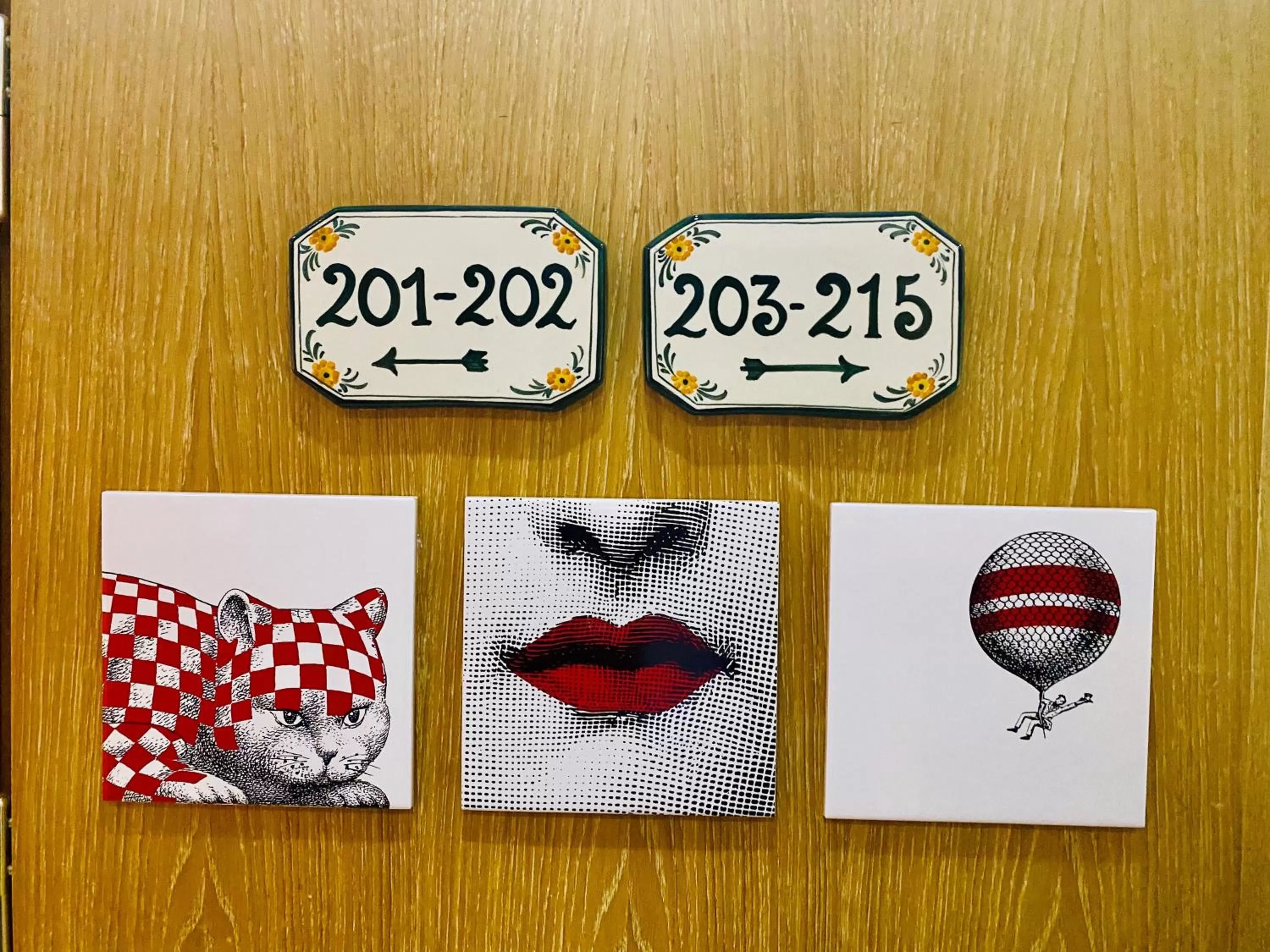 Decorative detail in Hotel Il Guercino