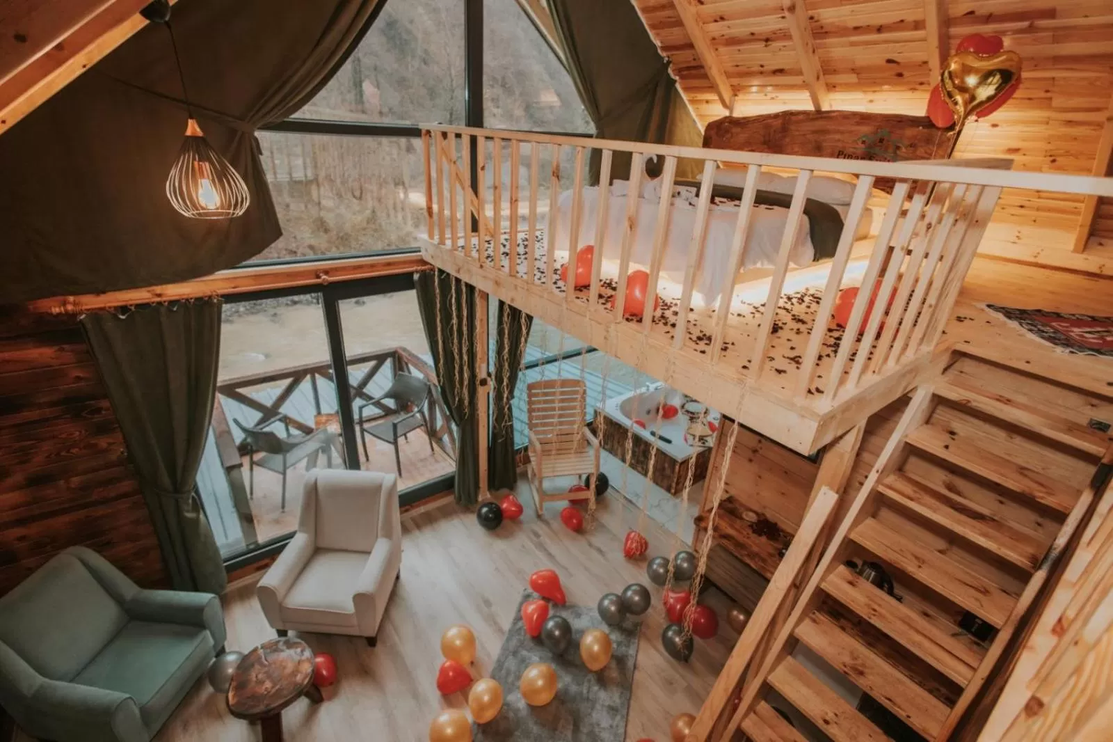 Living room in Pınar Suit Bungalow