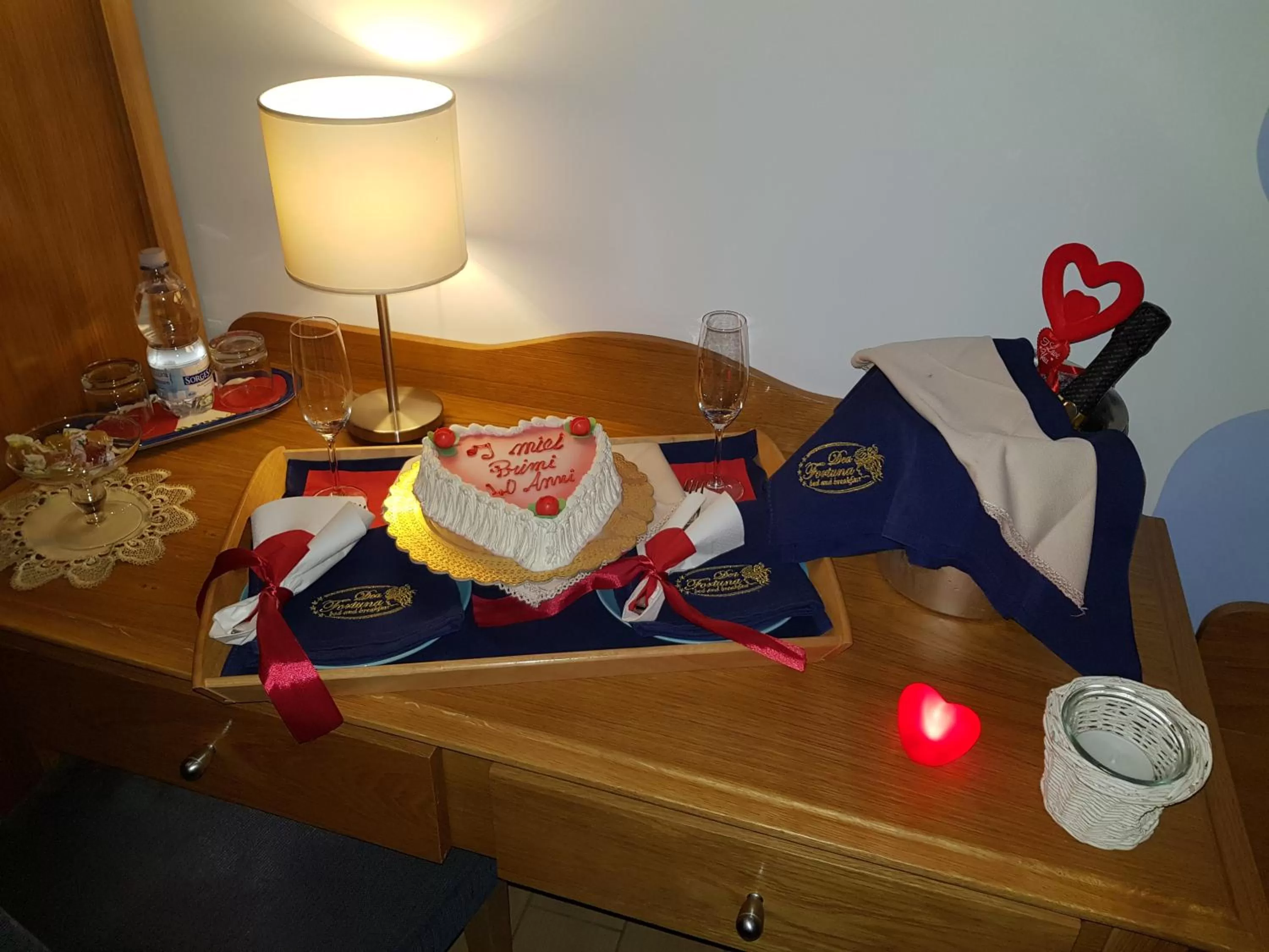 Food and drinks in b&b Dea Fortuna