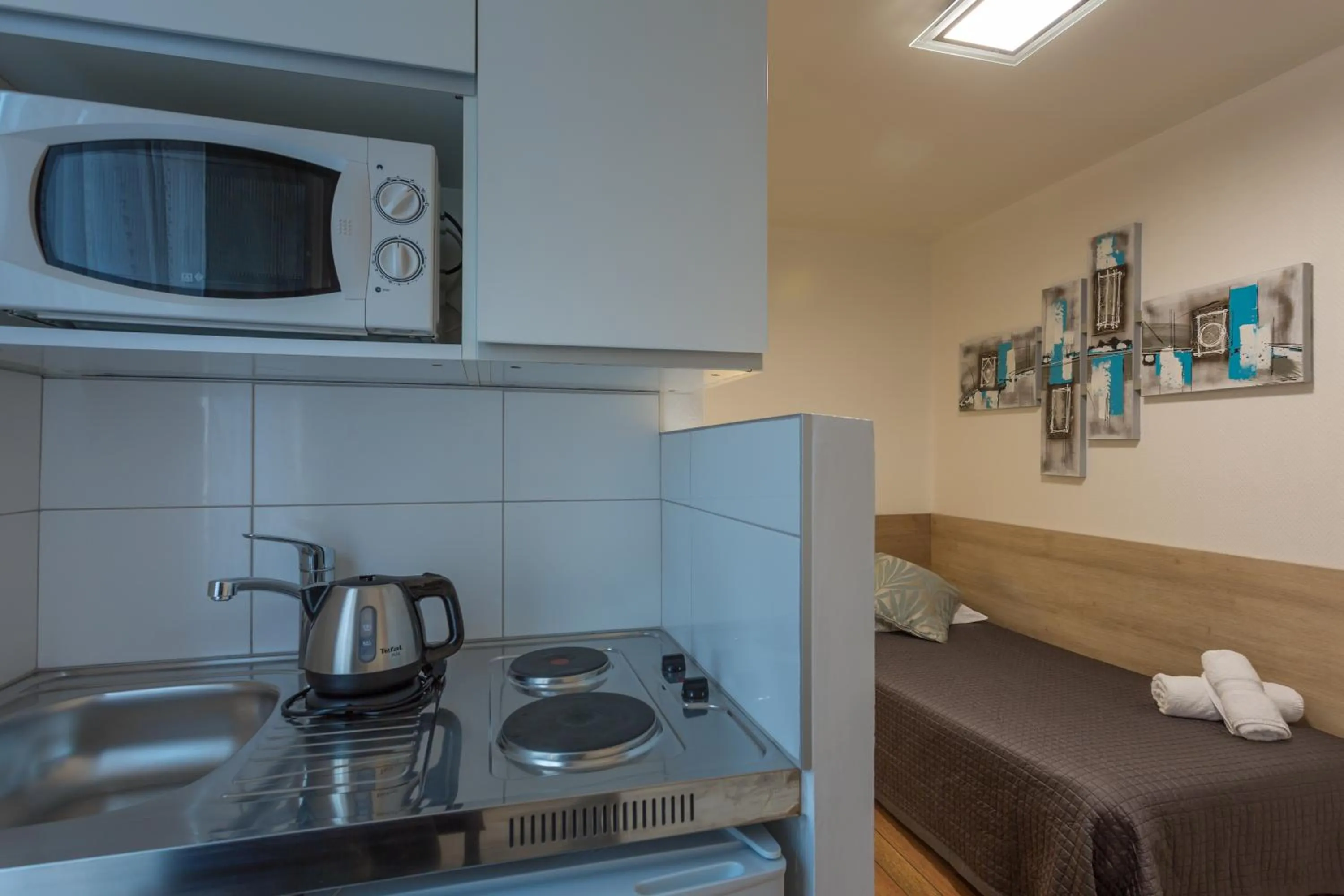 Kitchen or kitchenette in Hotel De L'Horloge
