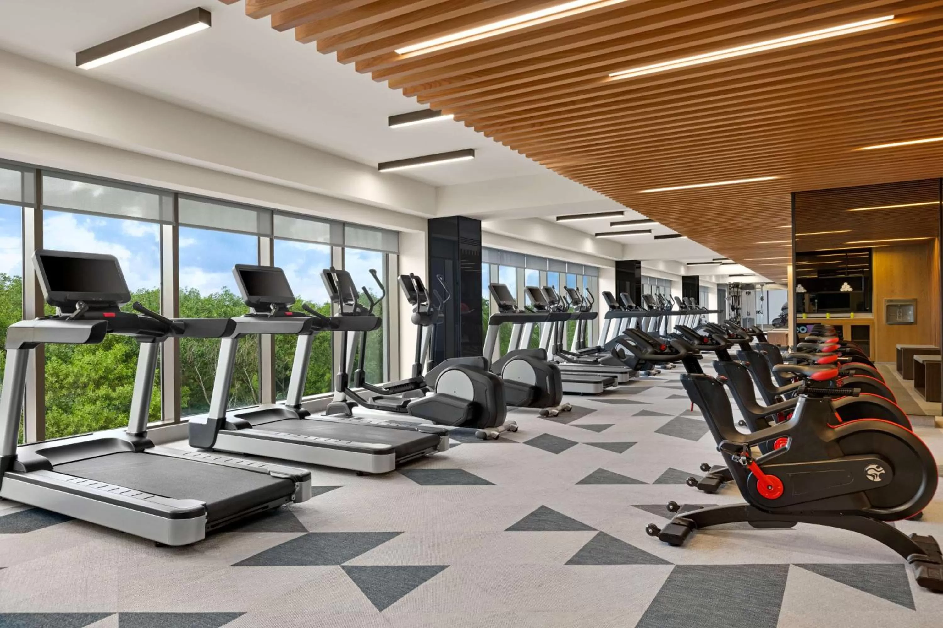 Fitness centre/facilities in Hilton Cancun, an All-Inclusive Resort