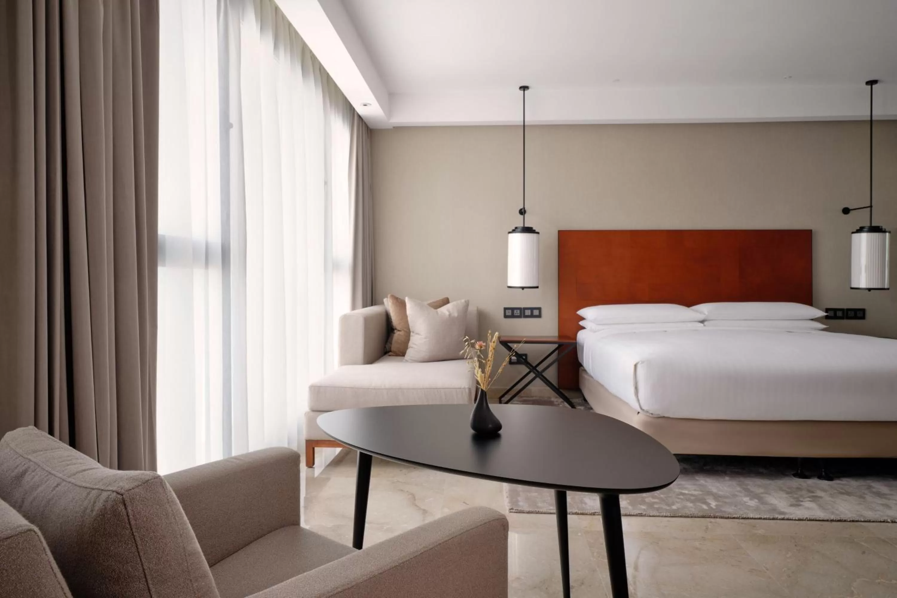 Photo of the whole room, Bed in Tunis Marriott Hotel