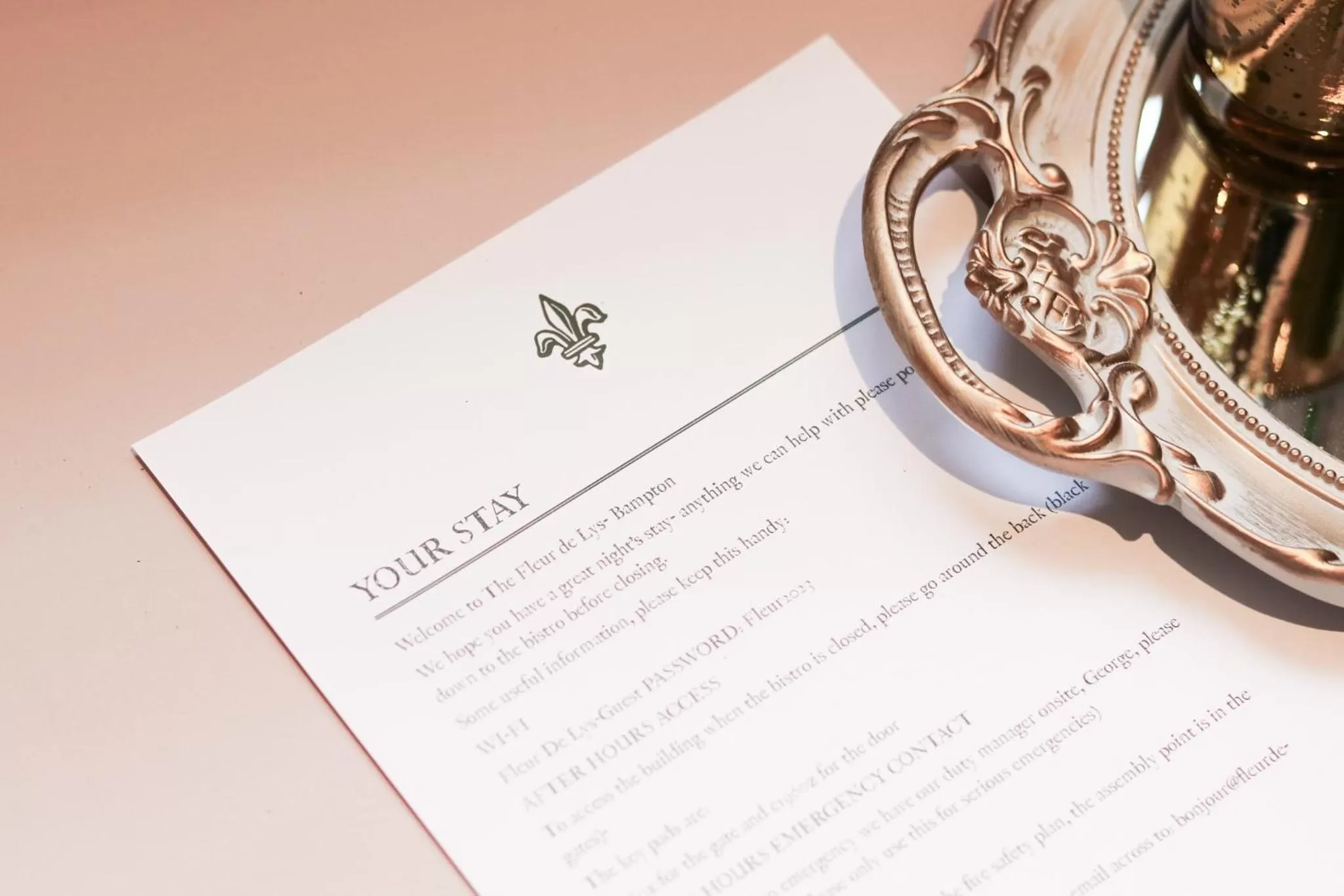 Decorative detail in Fleur de Lys Bampton