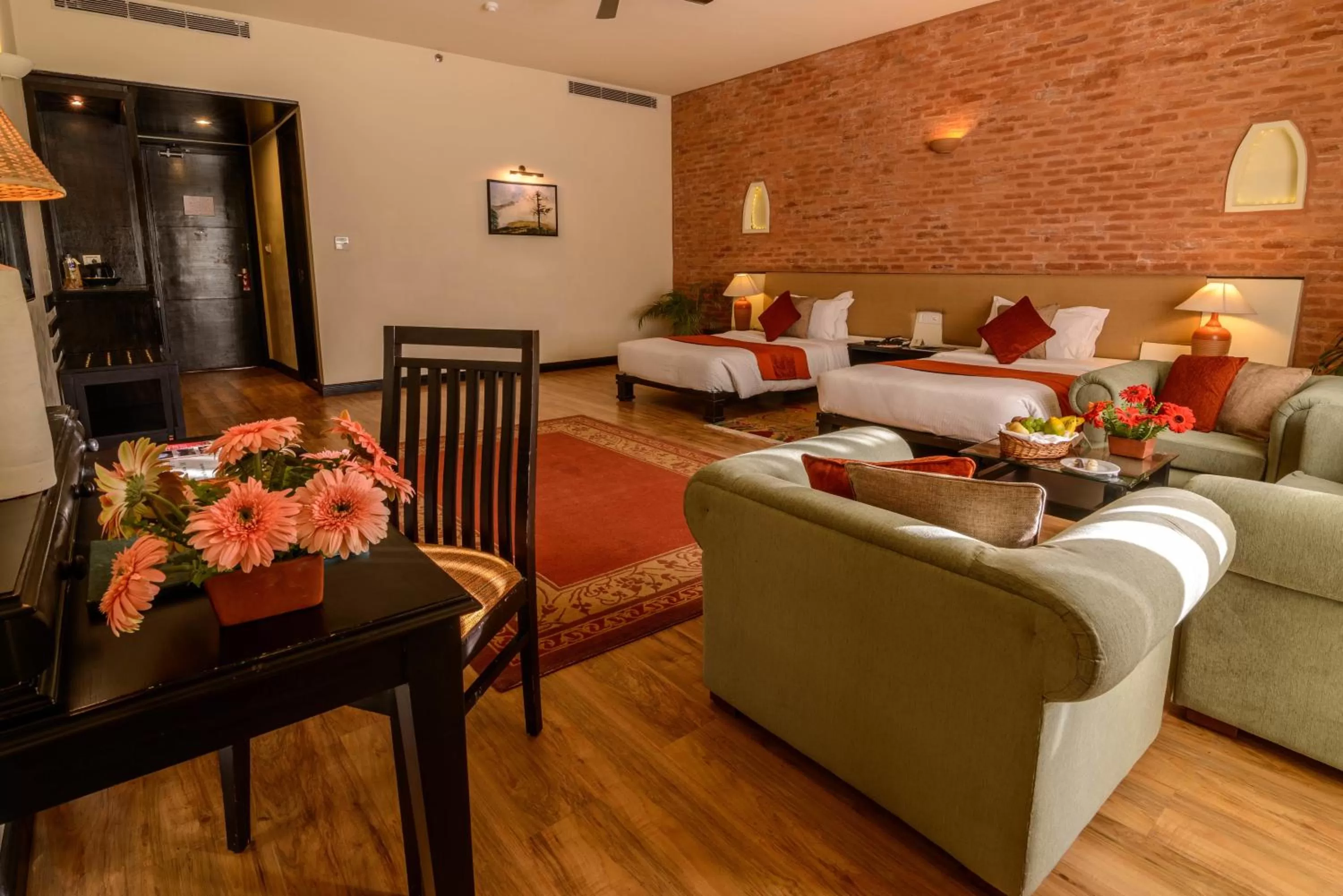 Photo of the whole room, Bed in Gokarna Forest Resort Kathmandu