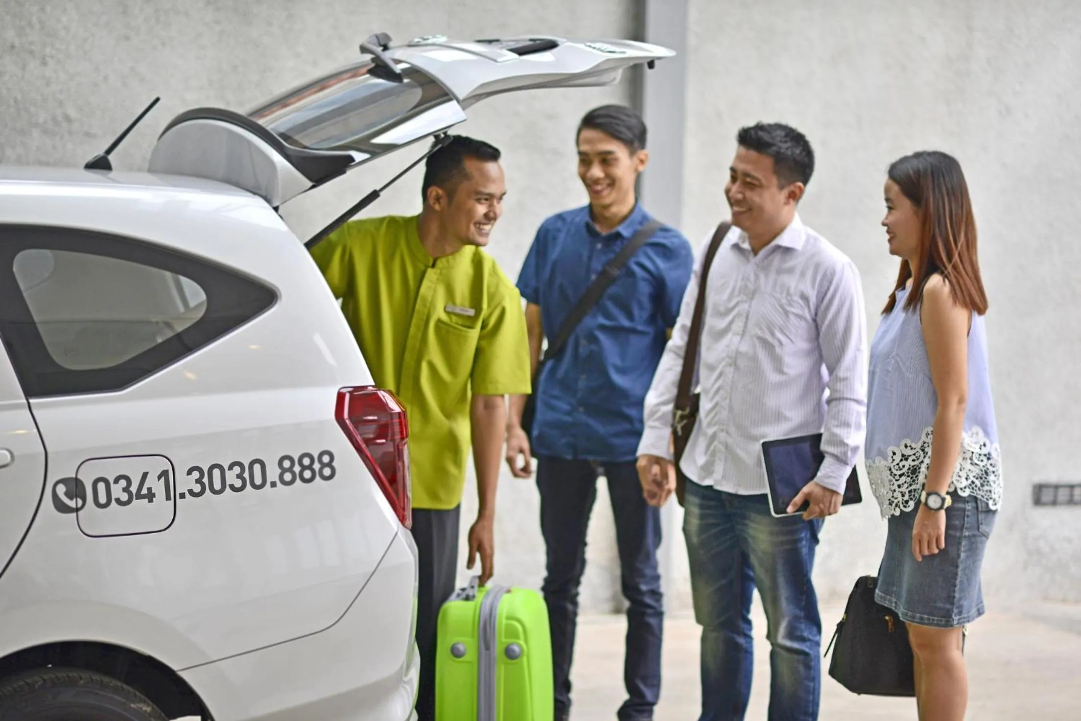 Parking in Whiz Prime Hotel Basuki Rahmat Malang