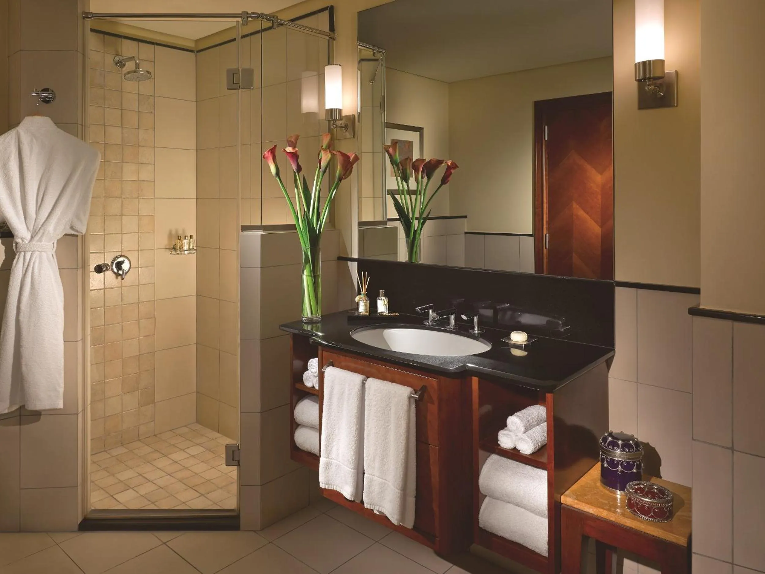 Bathroom in Shangri-La Hotel Apartments Qaryat Al Beri