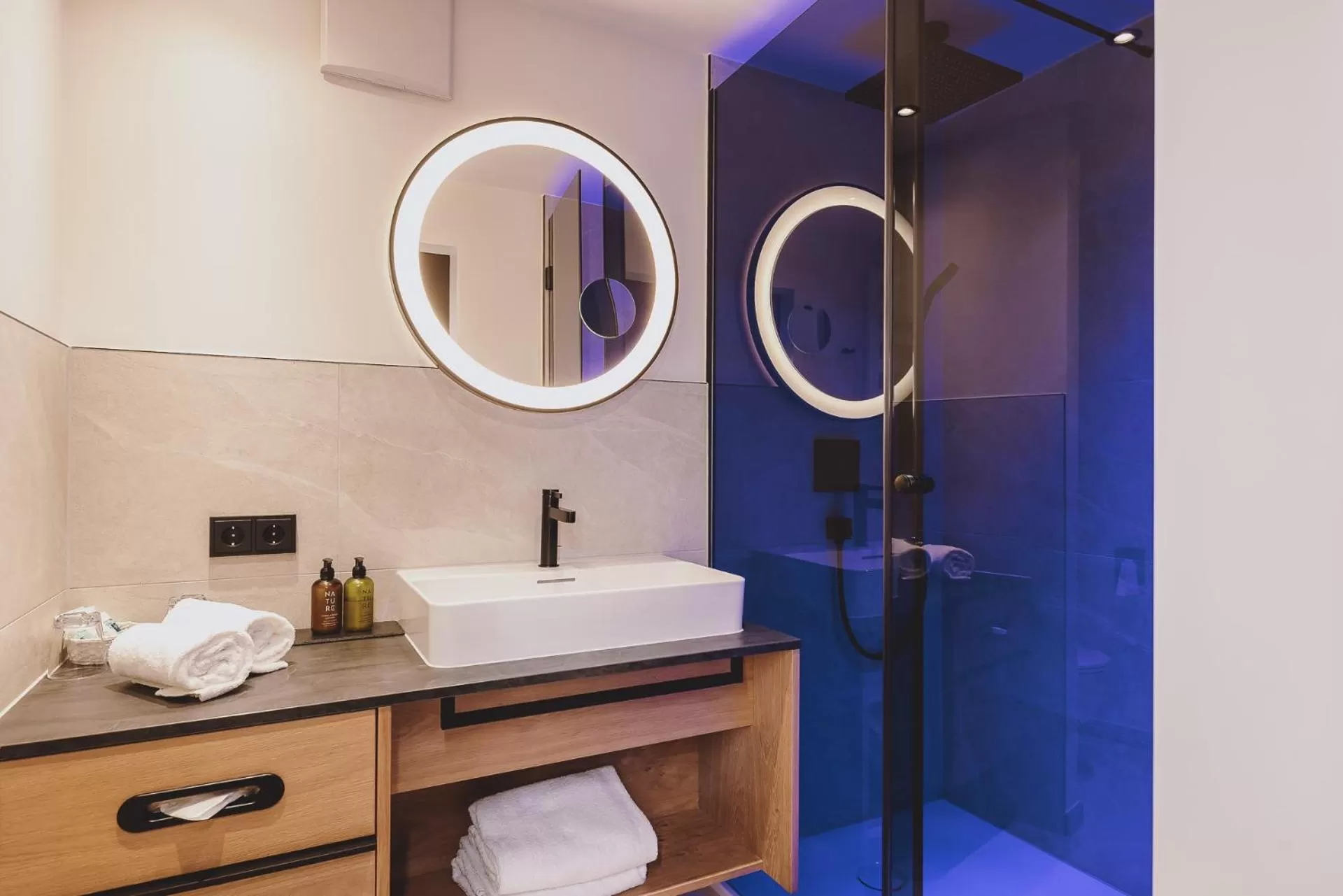 Bathroom in POST POST Hotel - Alpine Boutique Hotel & Spa