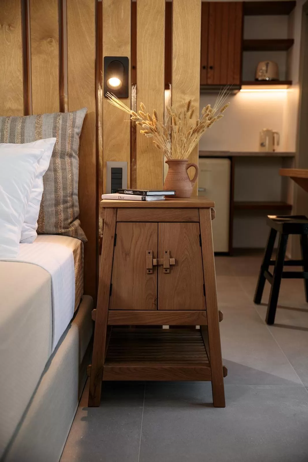 Bed, Seating Area in Makava Suites Naxos