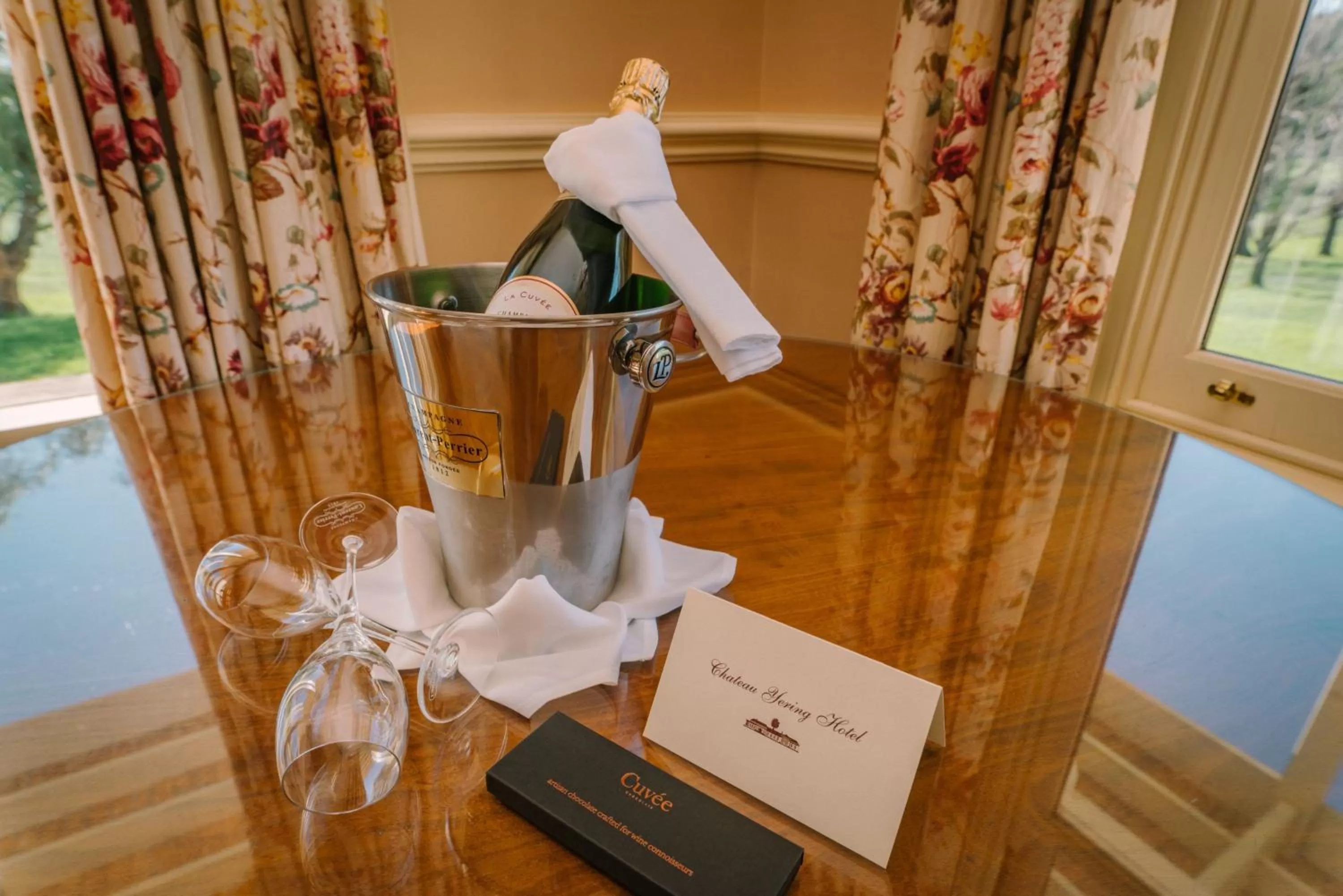 Drinks in Chateau Yering