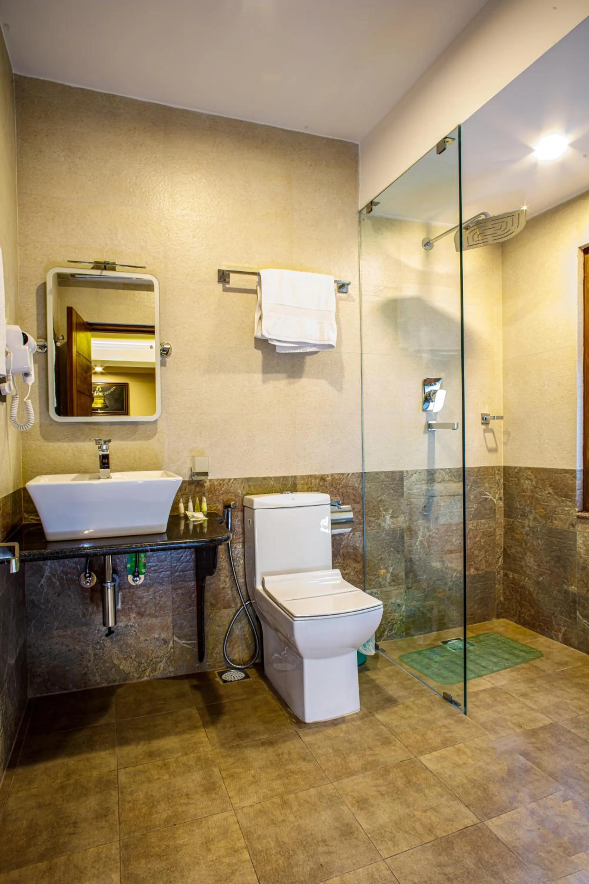 Shower in Taleju Boutique Hotel