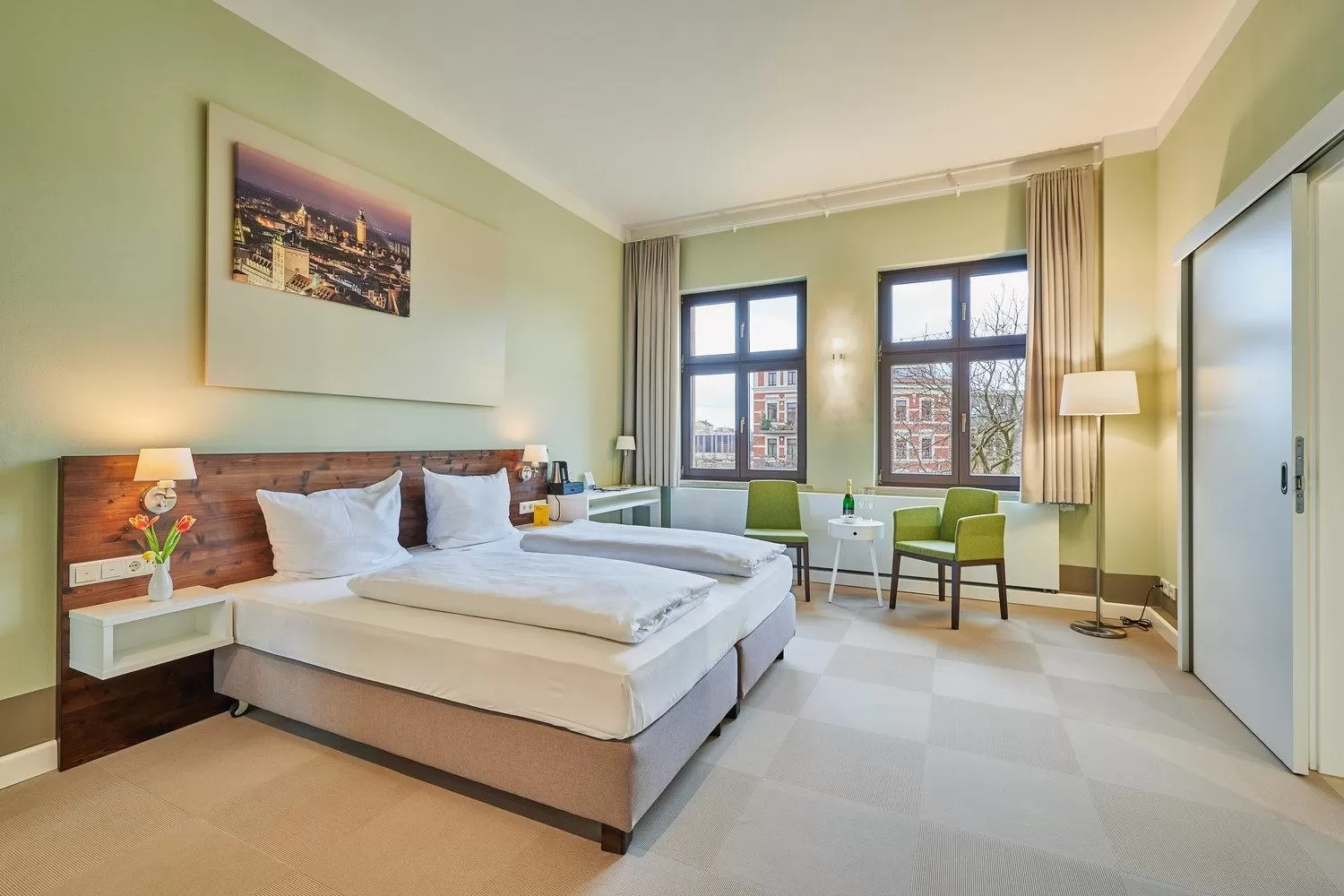 Bed in Philippus Inklusionshotel Leipzig