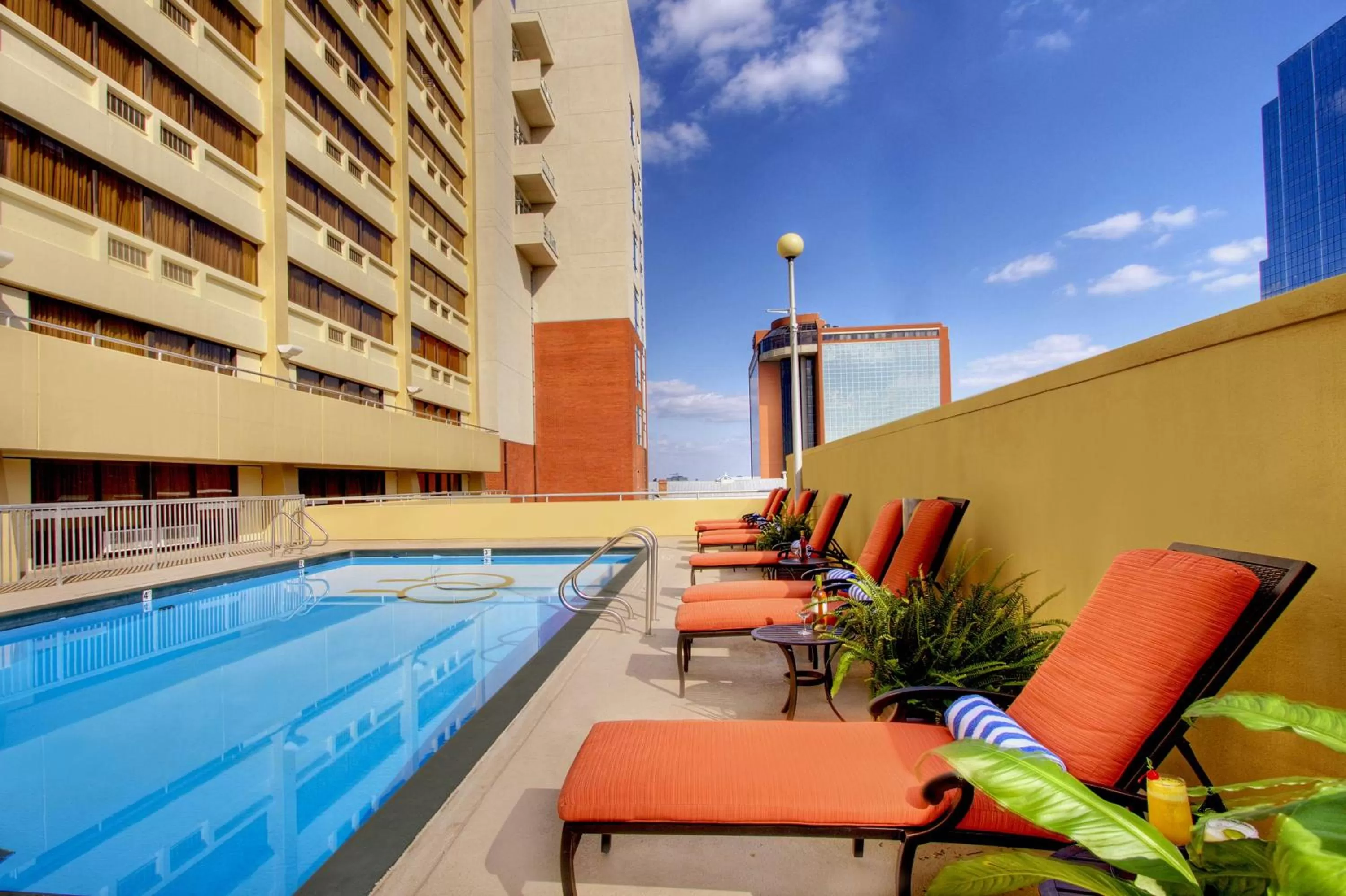 Pool view in DoubleTree by Hilton Little Rock