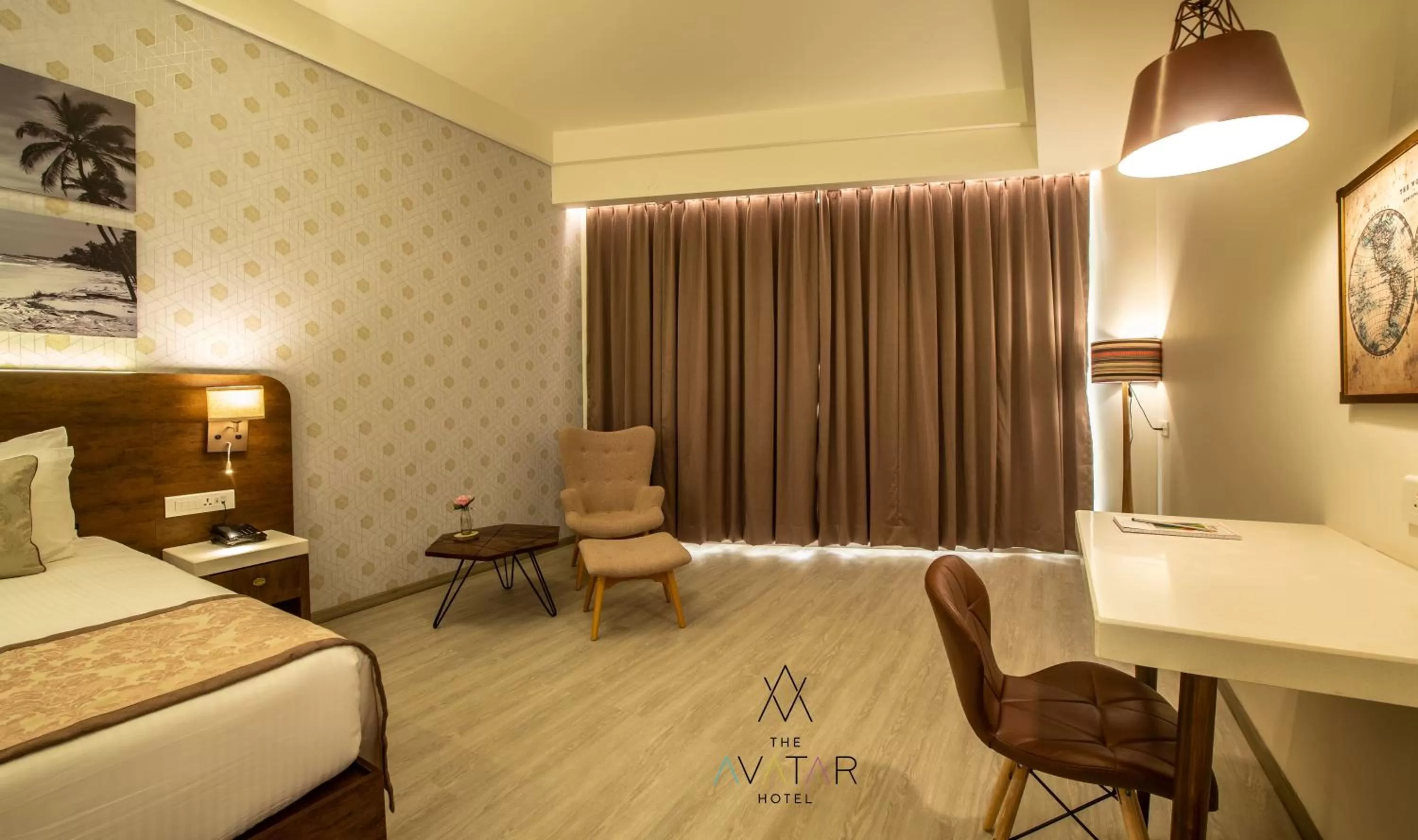 View (from property/room), Bed in The Avatar Hotel & Convention