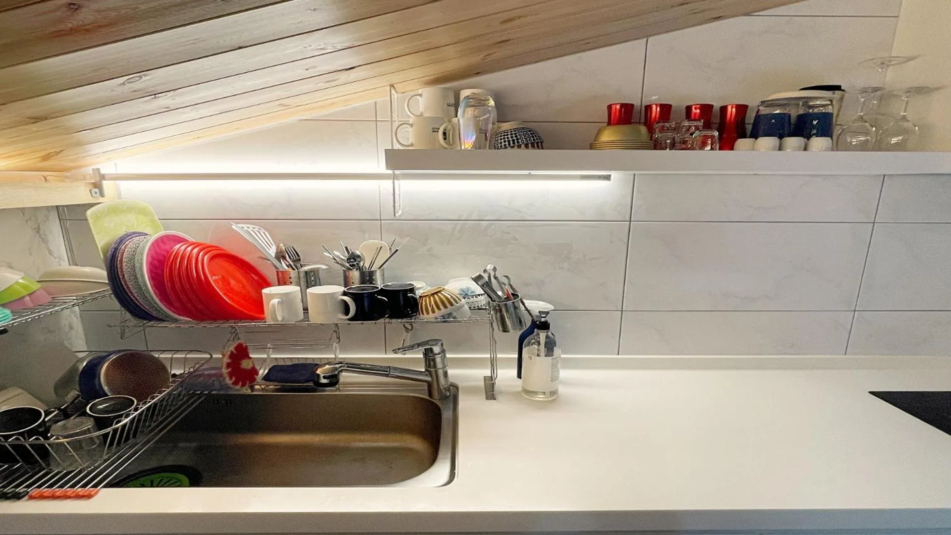 Communal kitchen in The Road Hotel